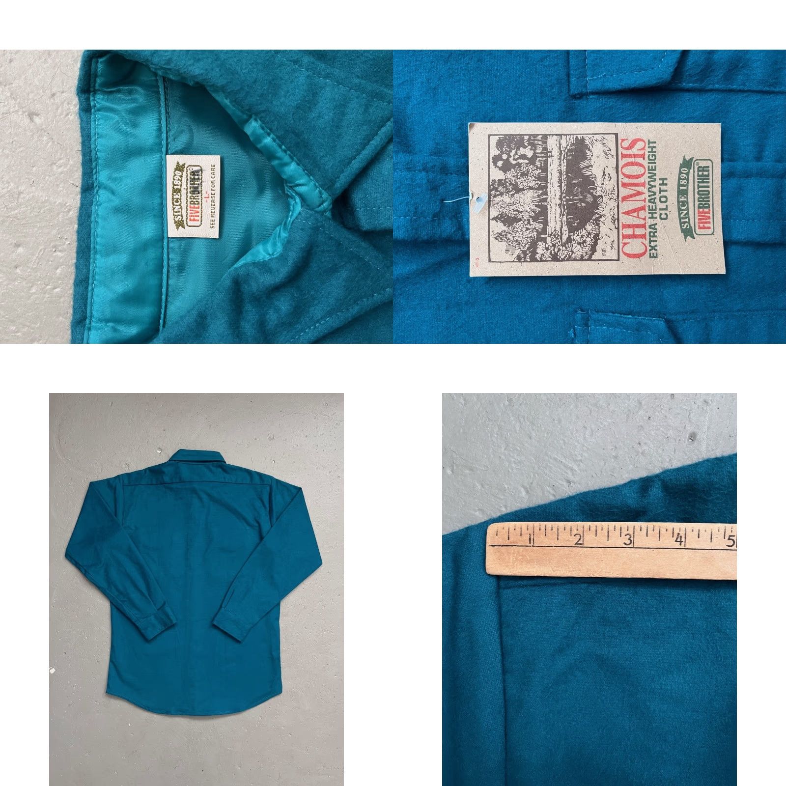 Vintage VINTAGE Five Brother Heavyweight Chamois Hunting Outdoor Shirt Men L USA NWT Size US L / EU 52-54 / 3 - 8 Thumbnail