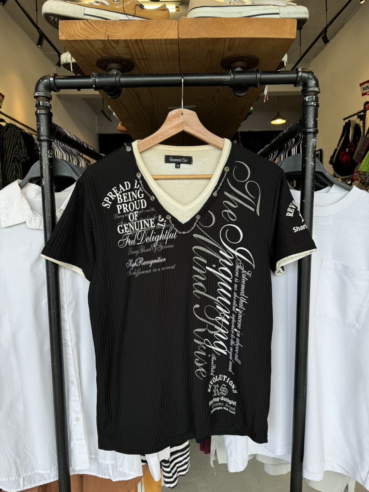 Japanese Brand Y2K Beaumont Carr Skull Punk Riot Poem Chain Tees Size US M / EU 48-50 / 2 - 1 Thumbnail