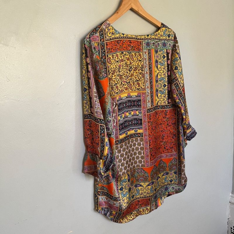 Designer Liz Claiborne Multicolor Tunic Top Size XL / US 12-14 / IT 48-50 - 4 Thumbnail