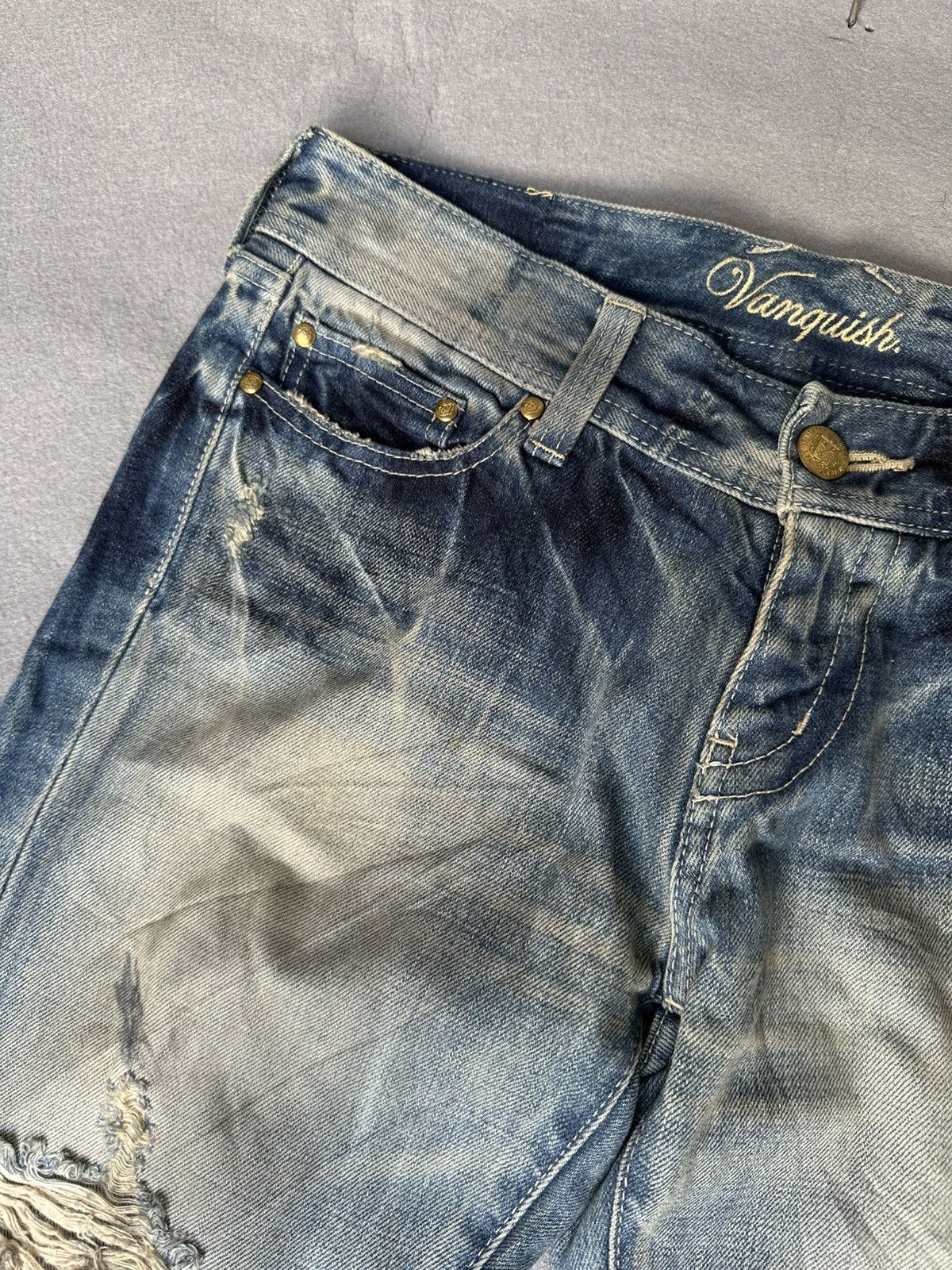 Vanquish FLARE Vanquish Japan Distressed Denim Size US 32 / EU 48 - 9 Thumbnail