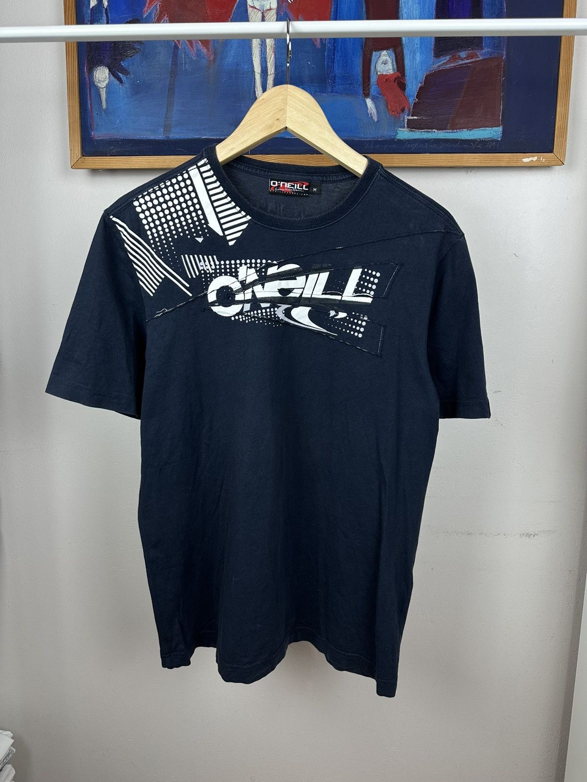 90s Y2K Vintage Grey O’Neill Sweatshirt Yellow Graphic L XL 2XL