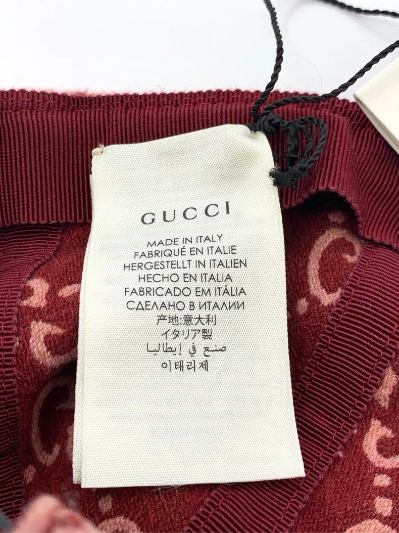 Gucci Gucci Size M Logo old flower full print pink wool baseball Size ONE SIZE - 8 Thumbnail