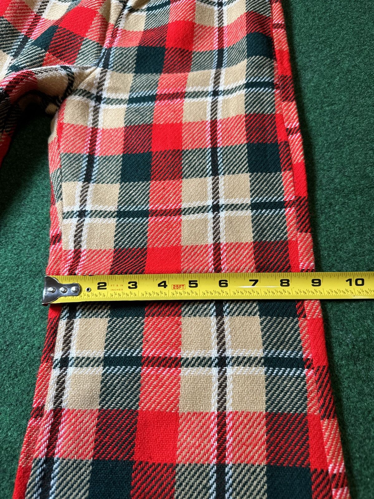 Vintage Vtg 70s Plaid Flare Disco Bell Bottom High Waisted Pants Size 22" - 7 Thumbnail