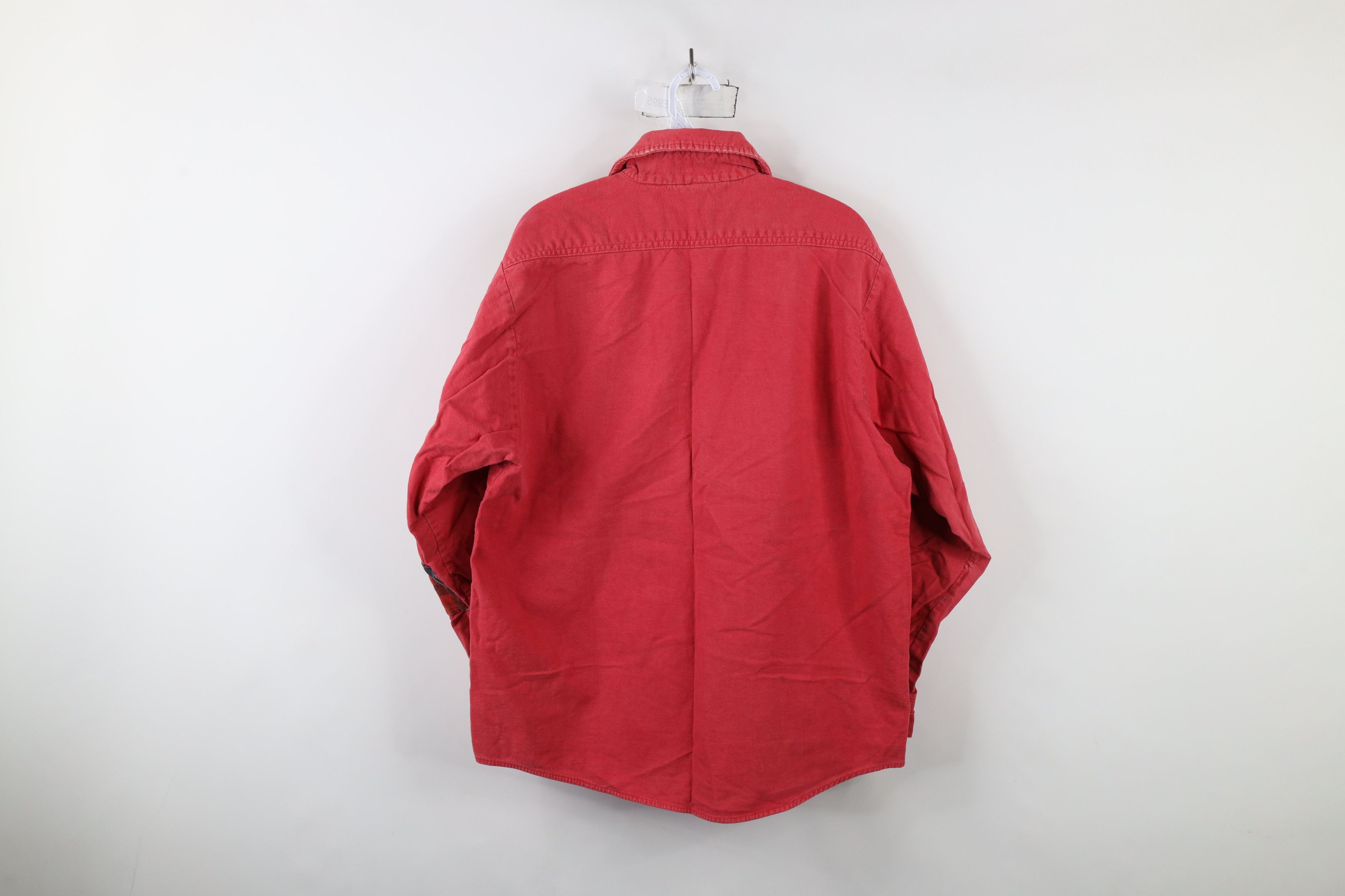 FiveBrother × Vintage Vintage 90s Five Brother Chamois Cloth Button Shirt Red USA Size US L / EU 52-54 / 3 - 14 Thumbnail