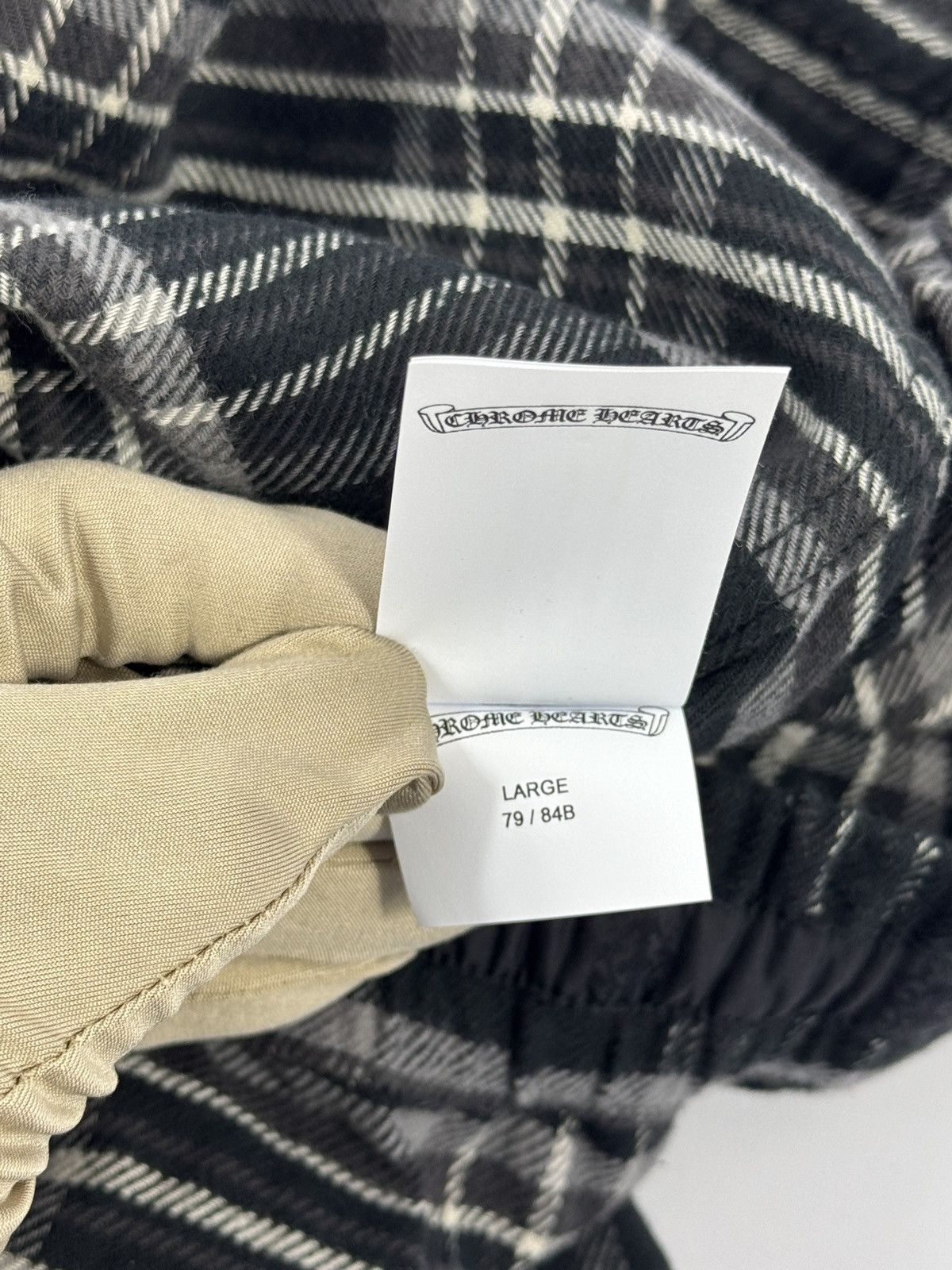 Chrome Hearts LEATHER CROSS AFTER SCHOOL DETAILED CHECKED SHORTS Size US 34 / EU 50 - 12 Thumbnail