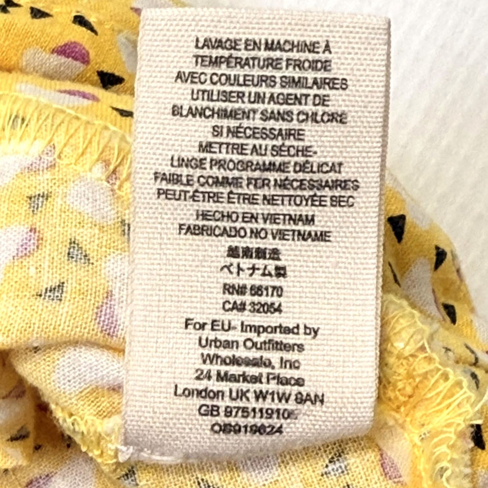 Free People Free People Blouse Womens S Yellow Geometric Ring Cropped Cap Sleeve Top Size S / US 4 / IT 40 - 6 Thumbnail
