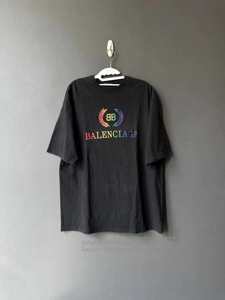 Balenciaga Rainbow Wheat Ear Short Sleeve.
