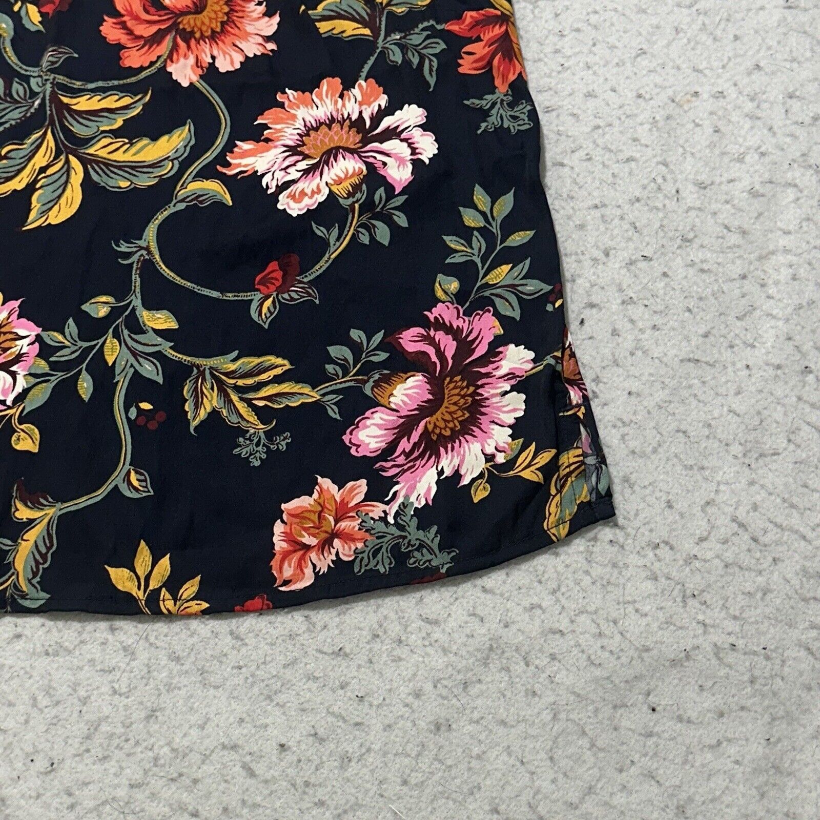 Old Navy Old Navy Small Navy Blue Floral Pajama Tank Top Lightweight Size S / US 4 / IT 40 - 2 Thumbnail