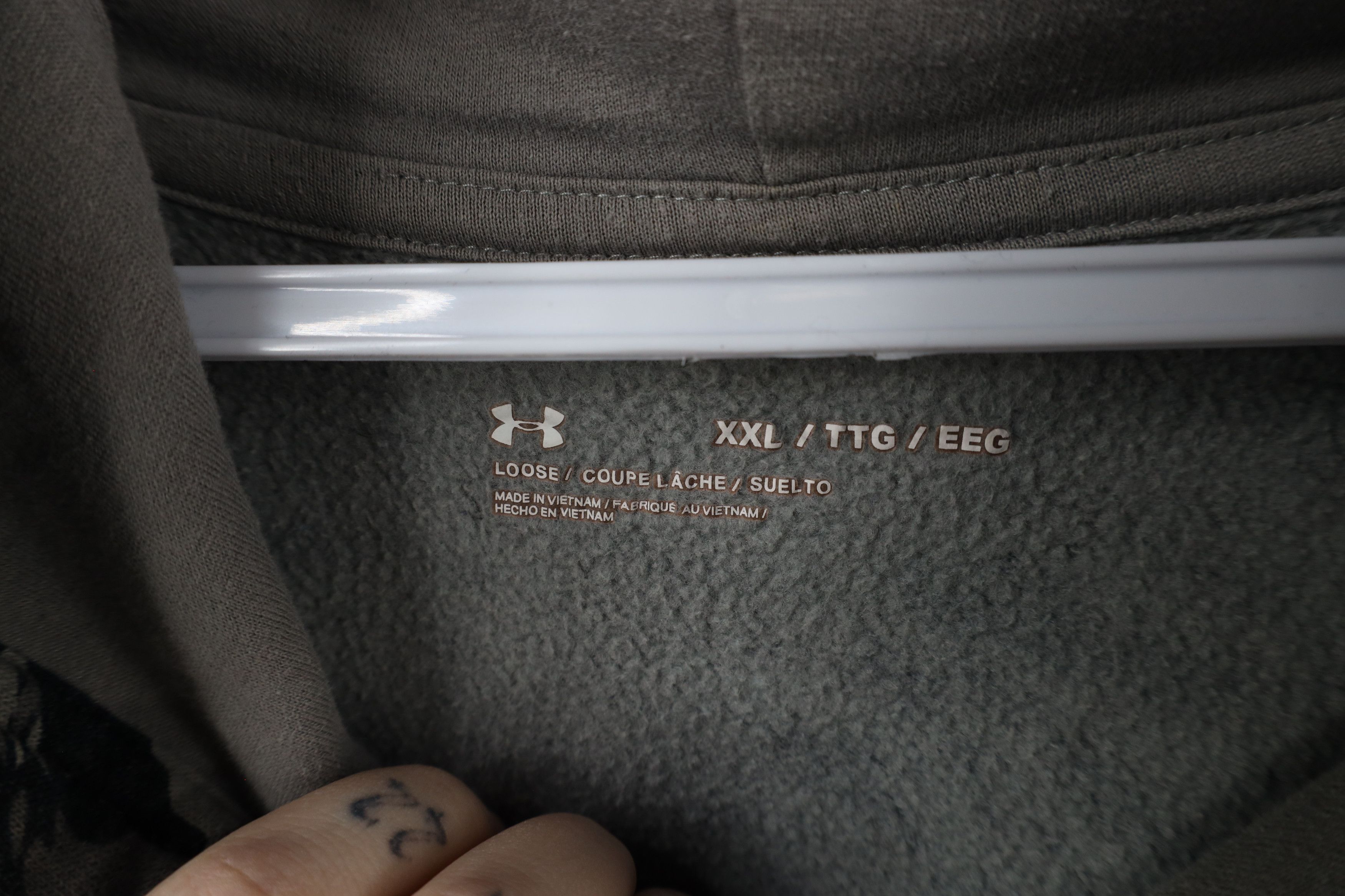 Under Armour × Vintage Under Armour Distressed Spell Camouflage Hoodie Sweatshirt Size US XXL / EU 58 / 5 - 9 Thumbnail