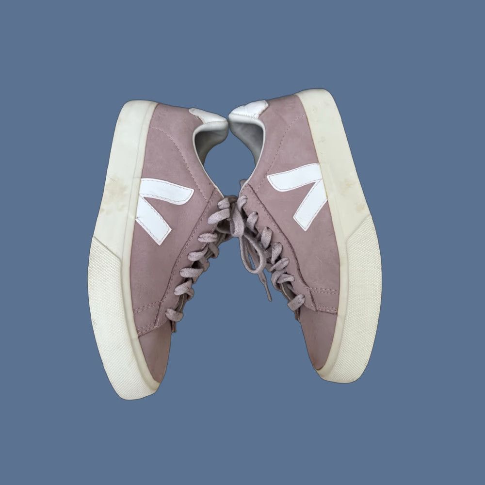Veja VEJA Campo Nubuck Babe Pink Sneakers Trainers Size US 7 EU 38 Lace Up Women Casual Activewear Suede Nubuck Pink Logo Low Top Circa 7 US Womens Shoes Size US 7 / IT 37 - 1 Thumbnail