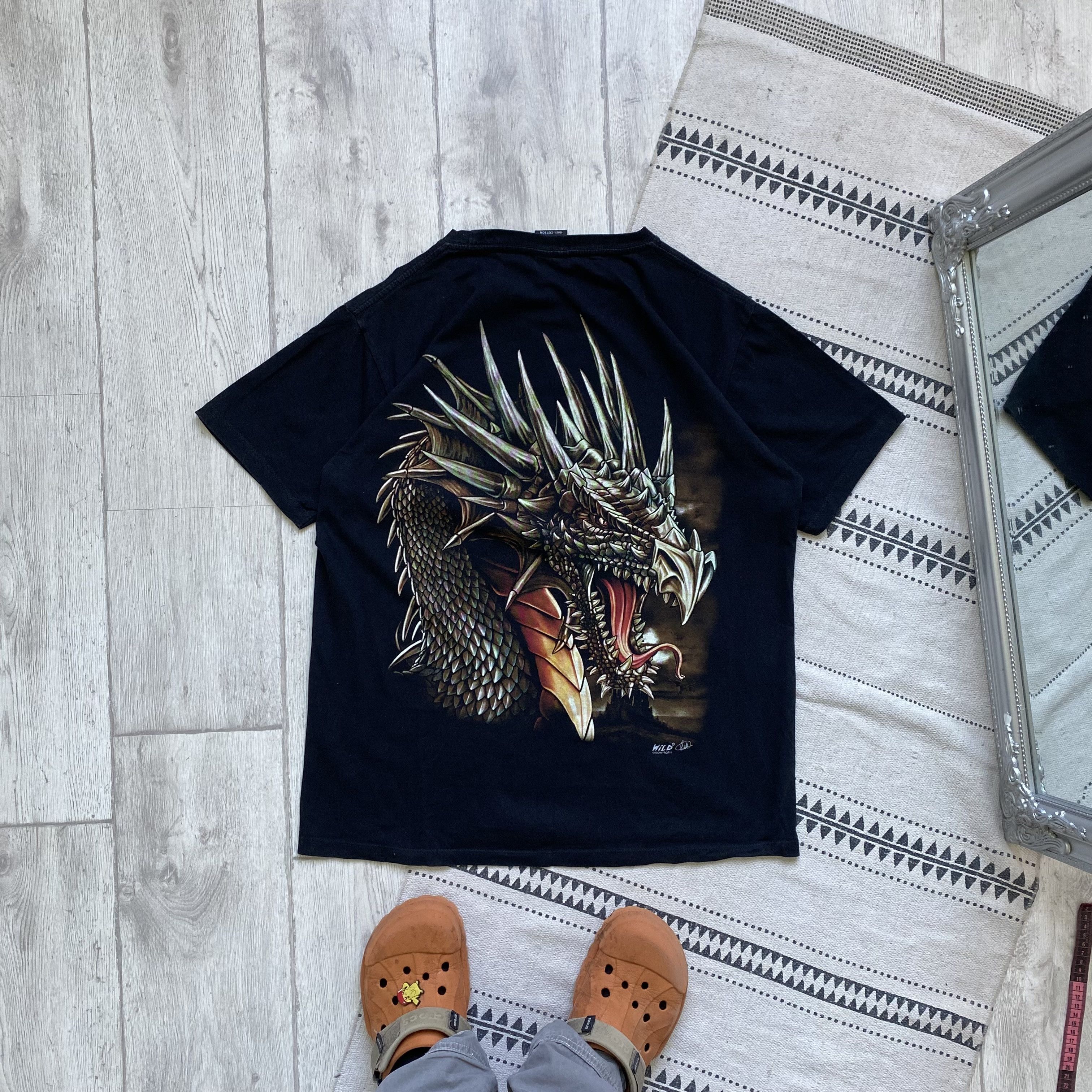 Japanese Brand Vintage Japan Dragon tee Renesanse Fosfor Print Size US M / EU 48-50 / 2 - 8 Thumbnail