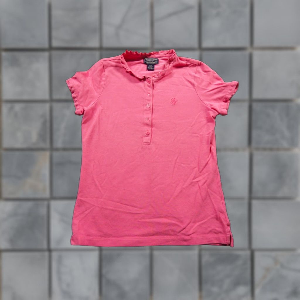 RLX Ralph Lauren Polo Jeans Ralph Lauren Shirt Womens Medium Pink Short Sleeve Ruffle Ladies Size M / US 6-8 / IT 42-44 - 1 Thumbnail