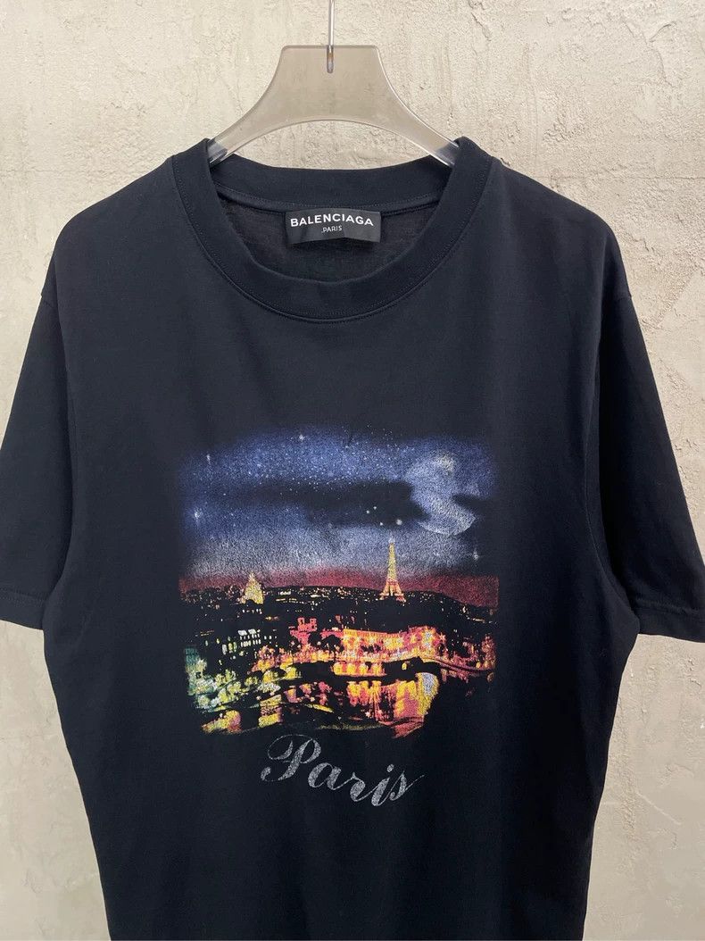 Balenciaga Balenciaga Black Night Print Short Sleeve T-Shirt 2502-Next Size US S / EU 44-46 / 1 - 3 Thumbnail
