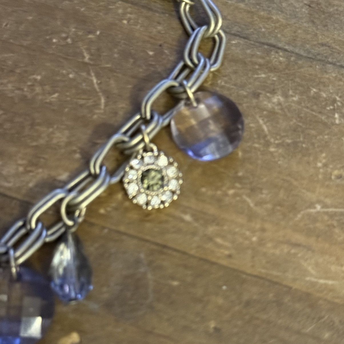 Loft Loft silver tone rhinestone floral charm necklace Size ONE SIZE - 5 Thumbnail