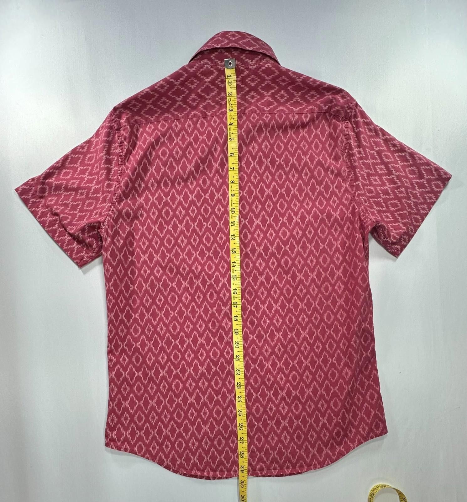 Banana Republic Banana Republic Stretch Soft Wash Slim Button Up Red Mens M Size US M / EU 48-50 / 2 - 3 Thumbnail