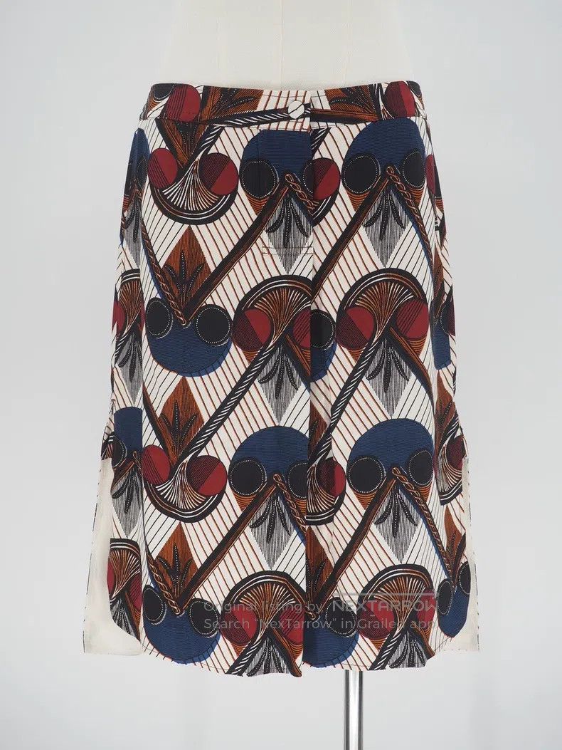 Hermes Hermes Vintage printed silk skirt Size 35" - 1 Thumbnail
