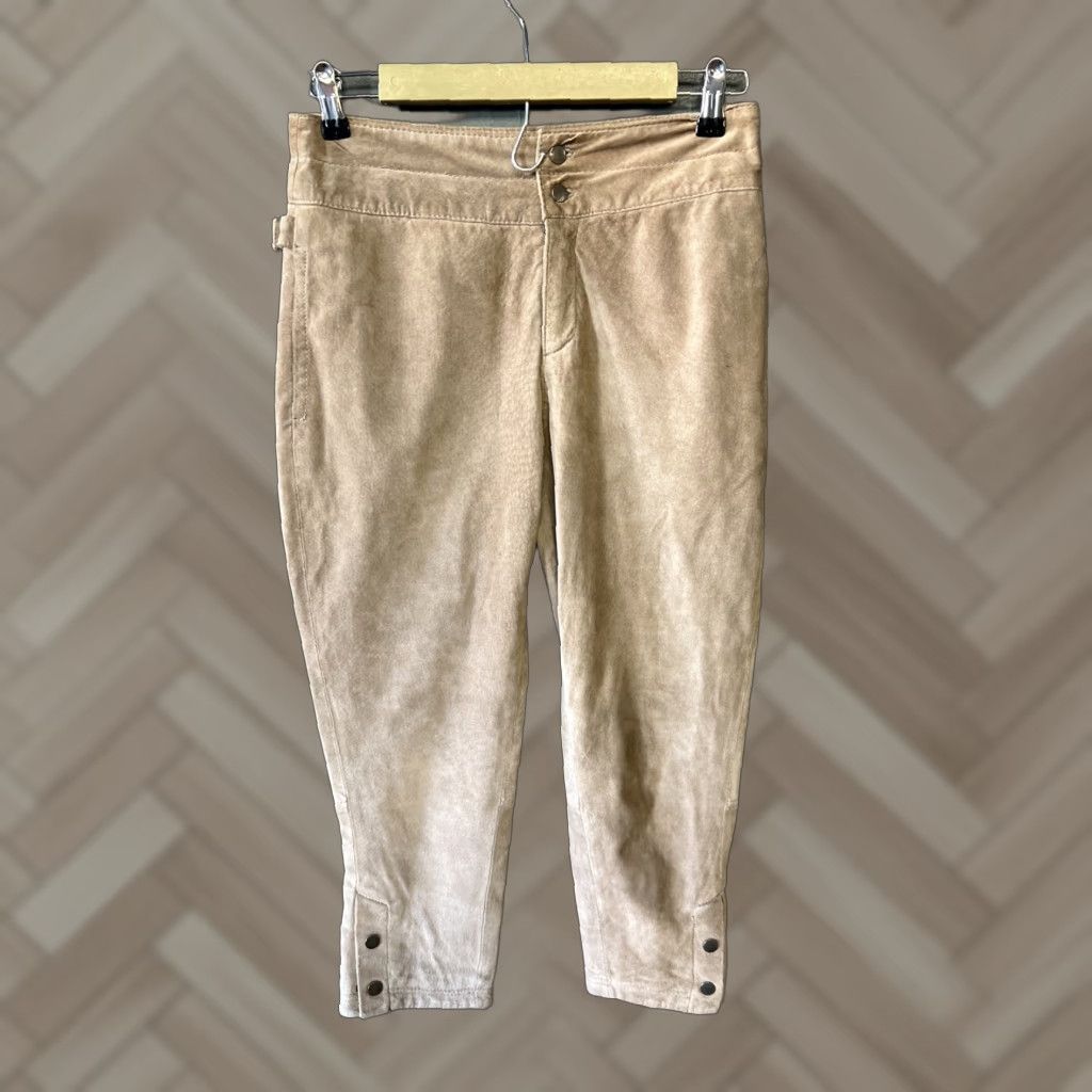 Vintage STEFANEL Leather Pants Women's Size 2 Lined Brown Ankle 23in Inseam Pants Womens Regular No Hole Stain Free Smoke-Free Condition Size 26" / US 2 / IT 38 - 1 Thumbnail