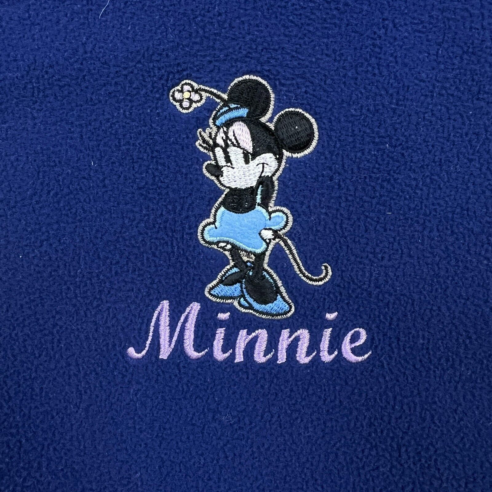 Disney × Mickey Mouse × Vintage Disney Fleece Large Minnie Mouse Cartoon Quarter Zip Jacket Size US L / EU 52-54 / 3 - 3 Thumbnail