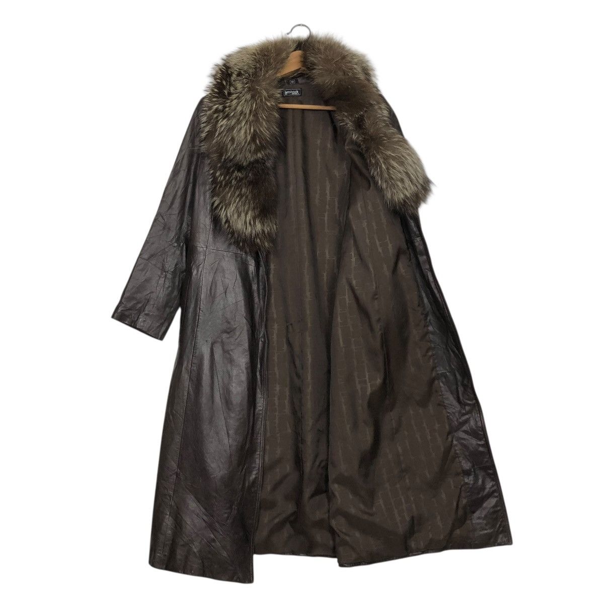 Vintage 🔥VINTAGE LEATHER LONG JACKET MINK FUR COLLAR LEATHACK JAPAN Size M / US 6-8 / IT 42-44 - 14 Thumbnail