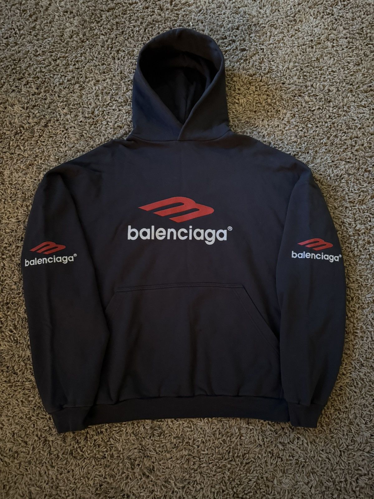 Balenciaga Balenciaga 3B Sports Icon Embroidered Hoodie Size US S / EU 44-46 / 1 - 1 Thumbnail