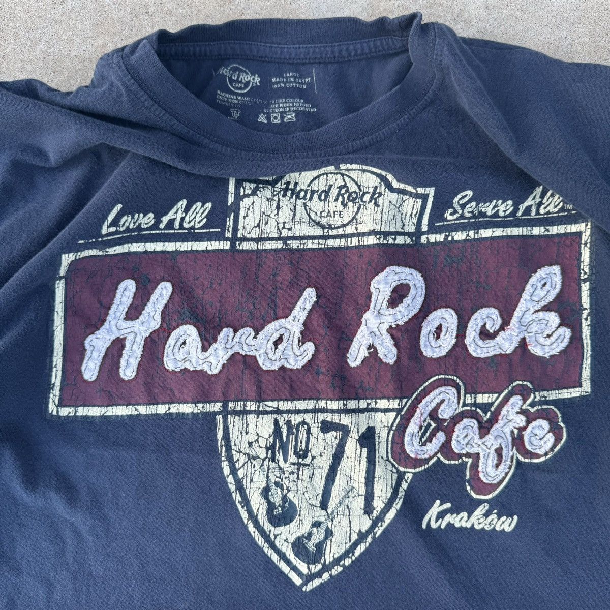 Affliction × Hard Rock Cafe × JNCO Vintage Y2K Blue Embroidered Hard Rock Graphic Tee Large Size US L / EU 52-54 / 3 - 2 Thumbnail