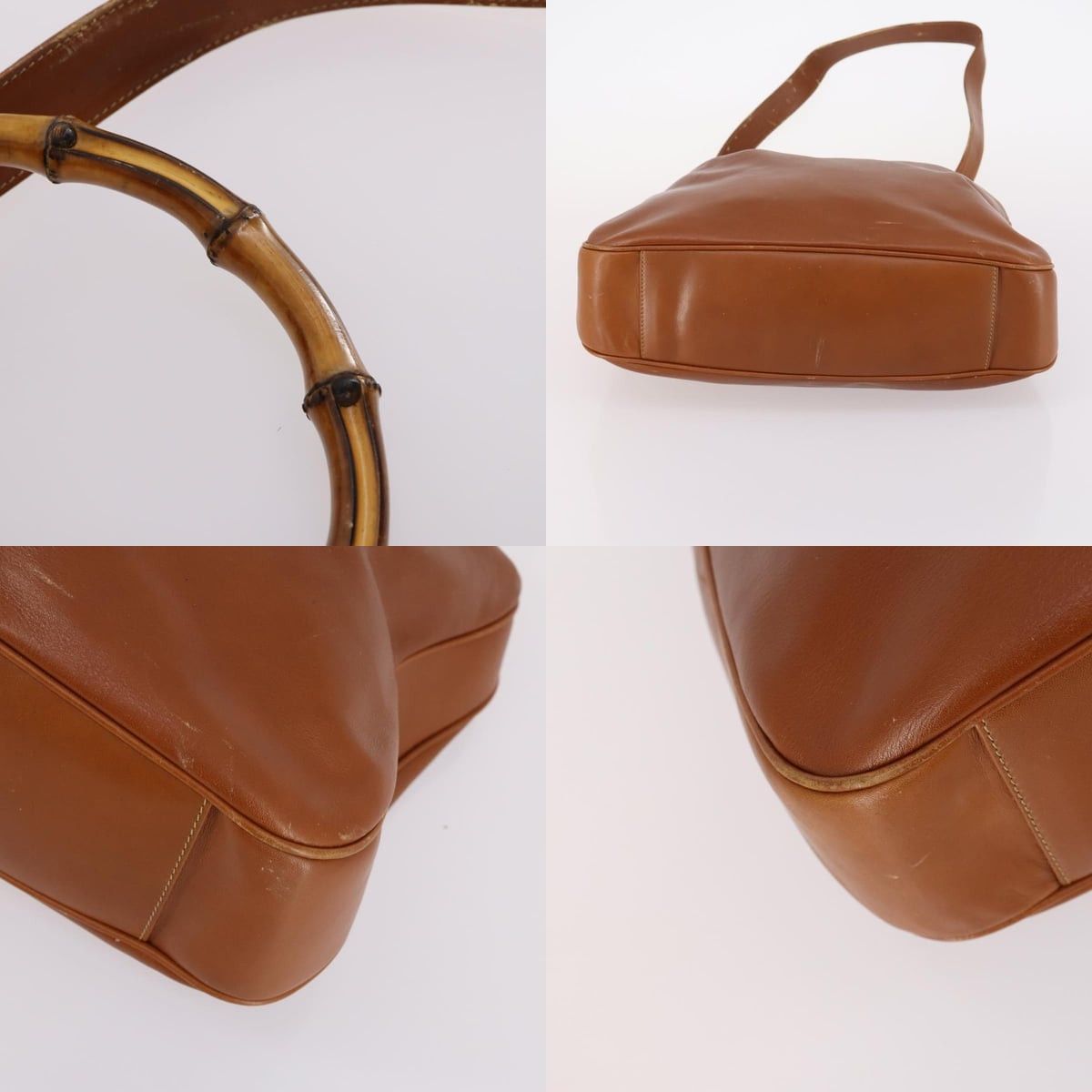 Gucci GUCCI Bamboo Shoulder Bag Leather Brown Gold 001 1781 001 Size ONE SIZE - 10 Thumbnail