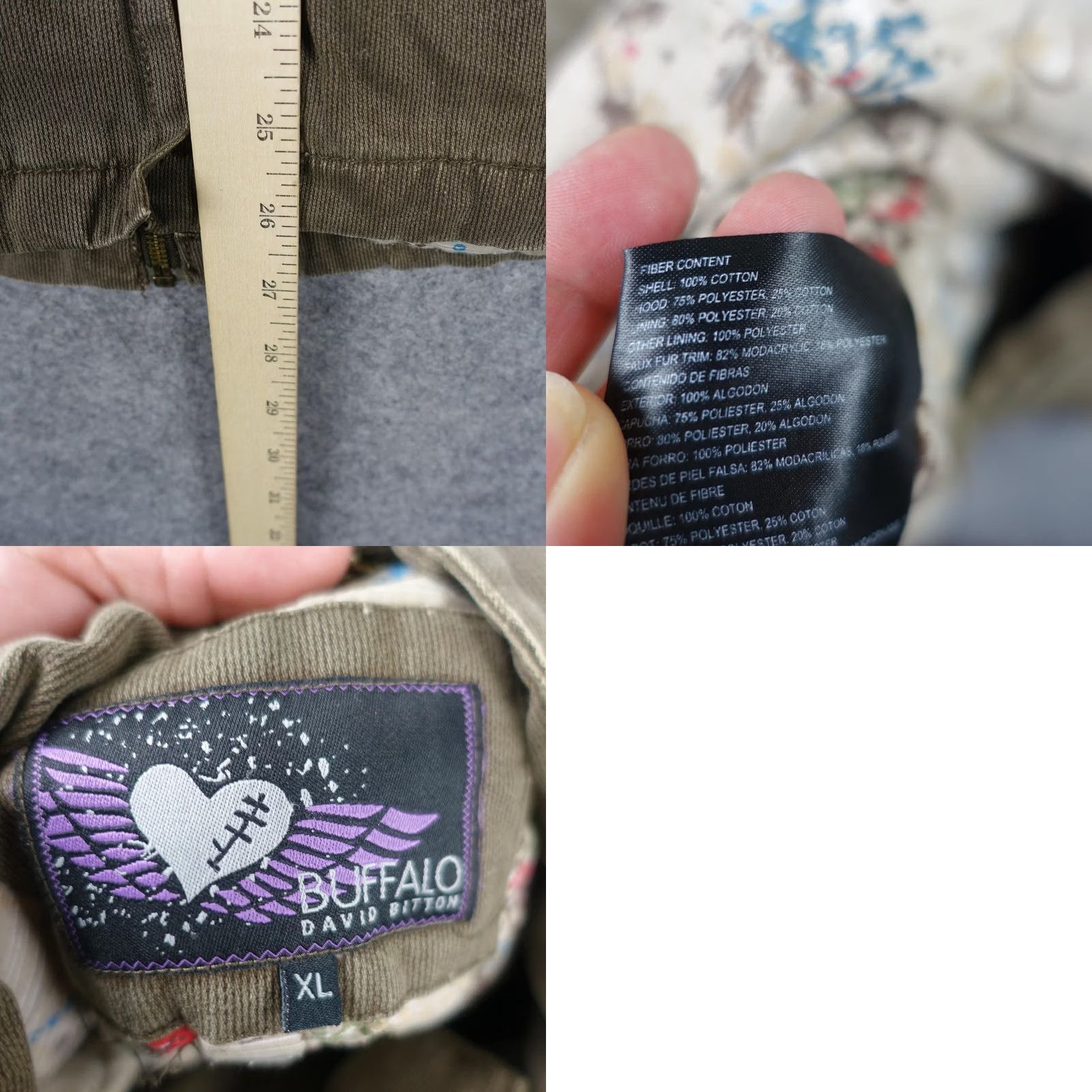 Buffalo David Bitton Buffalo David Bitton Jacket Womens XL Brown Corduroy Military Studded Pockets Size XL / US 12-14 / IT 48-50 - 10 Thumbnail