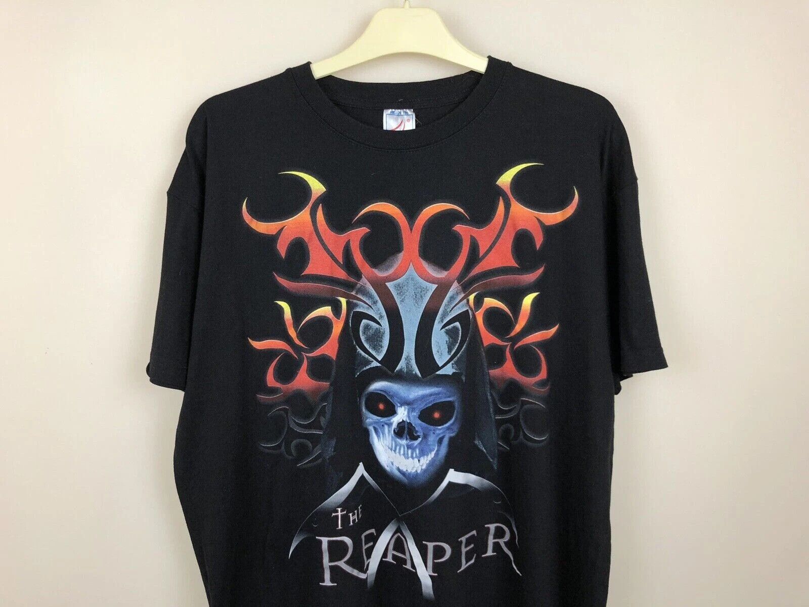 Vintage VINTAGE 2000s Y2K THE REAPER GOTHIC DEATH SHIRT BLOKE MENS Size US L / EU 52-54 / 3 - 3 Thumbnail