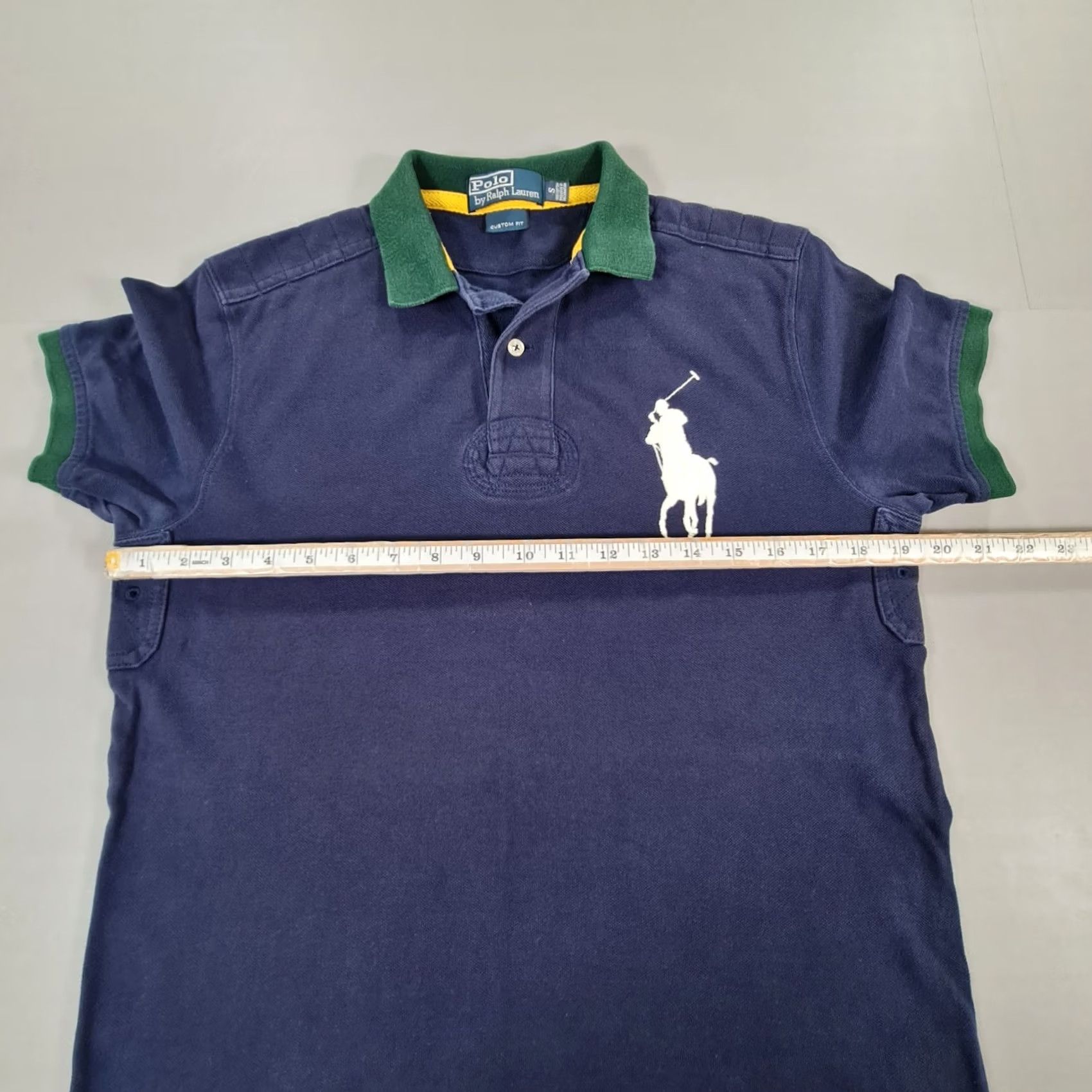 Polo Ralph Lauren Polo Ralph Lauren Polo Shirt Navy Blue Small Mens 90s Preppy Big Pony USA Button Collared Short Sleeve Cotton Size US S / EU 44-46 / 1 - 6 Thumbnail