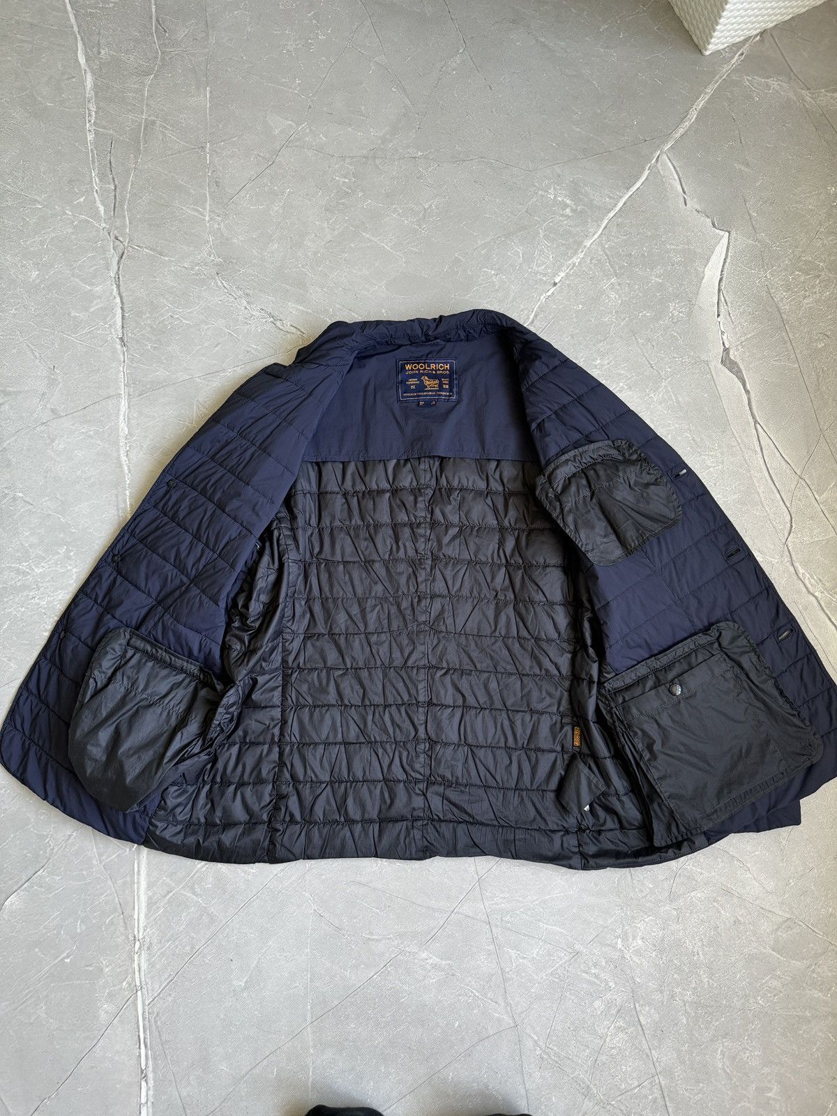 Woolrich Woolen Mills Woolrich Light Quilted Jacket Midi Coat Navy Size US XL / EU 56 / 4 - 12 Thumbnail