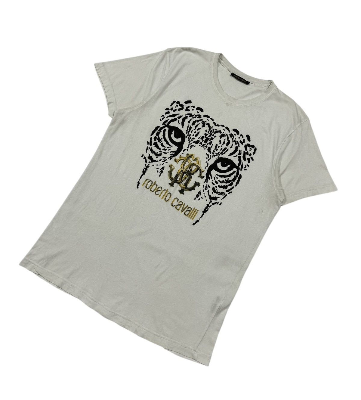 Roberto Cavalli Robertor Cavalli White Tiger Printed Tee Size US XL / EU 56 / 4 - 6 Thumbnail