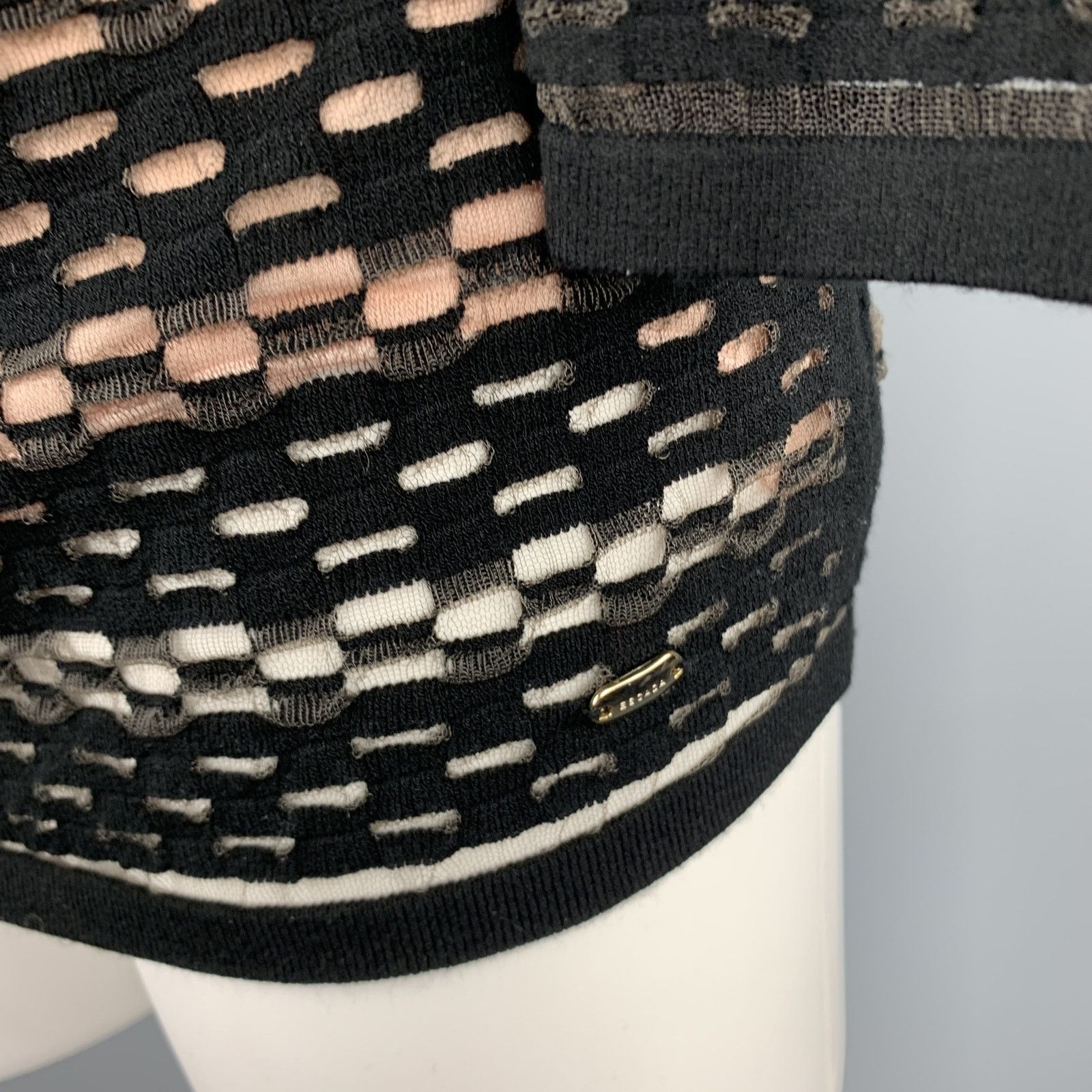 Escada ESCADA Size S Black Striped Mesh Lined Pullover Size S / US 4 / IT 40 - 3 Thumbnail