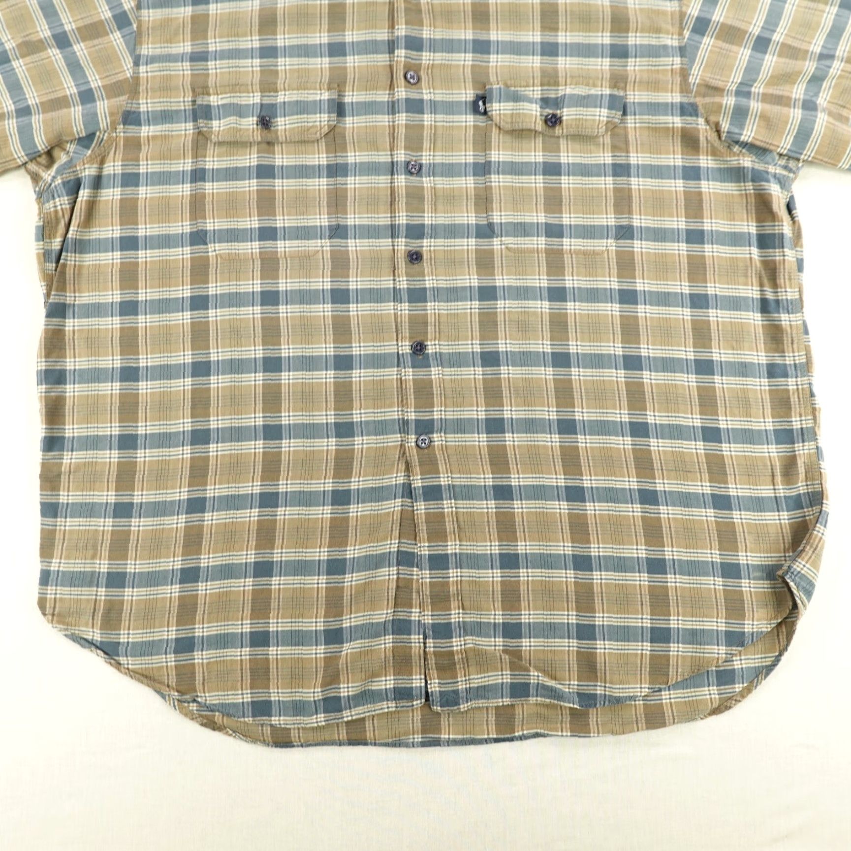 Polo Ralph Lauren VINTAGE Polo Ralph Lauren Shirt Mens 2XL Plaid Button-Up Casual Cotton Brown Blue 90s Polo Pony Mens Size US XXL / EU 58 / 5 - 5 Thumbnail