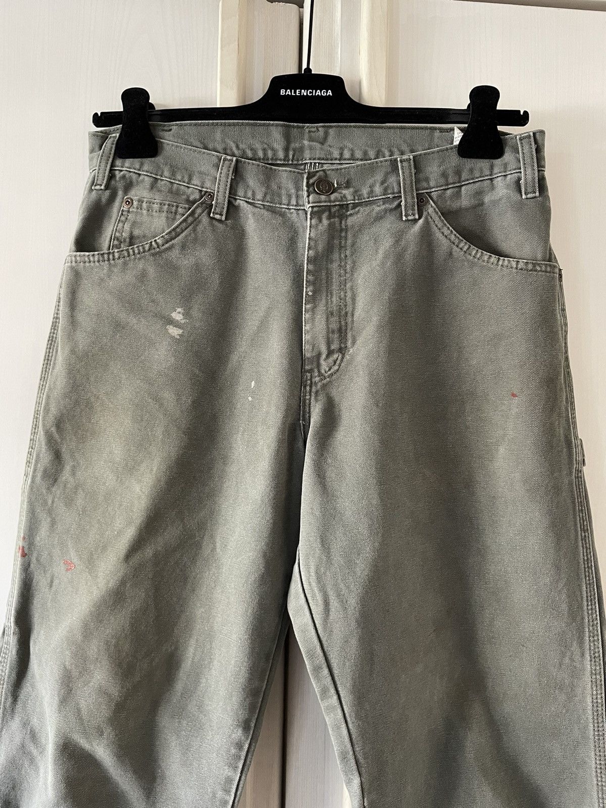 Dickies Vintage Sage Dickies Double Knee Carpenter Jeans Sz 34 Size US 31 - 3 Thumbnail