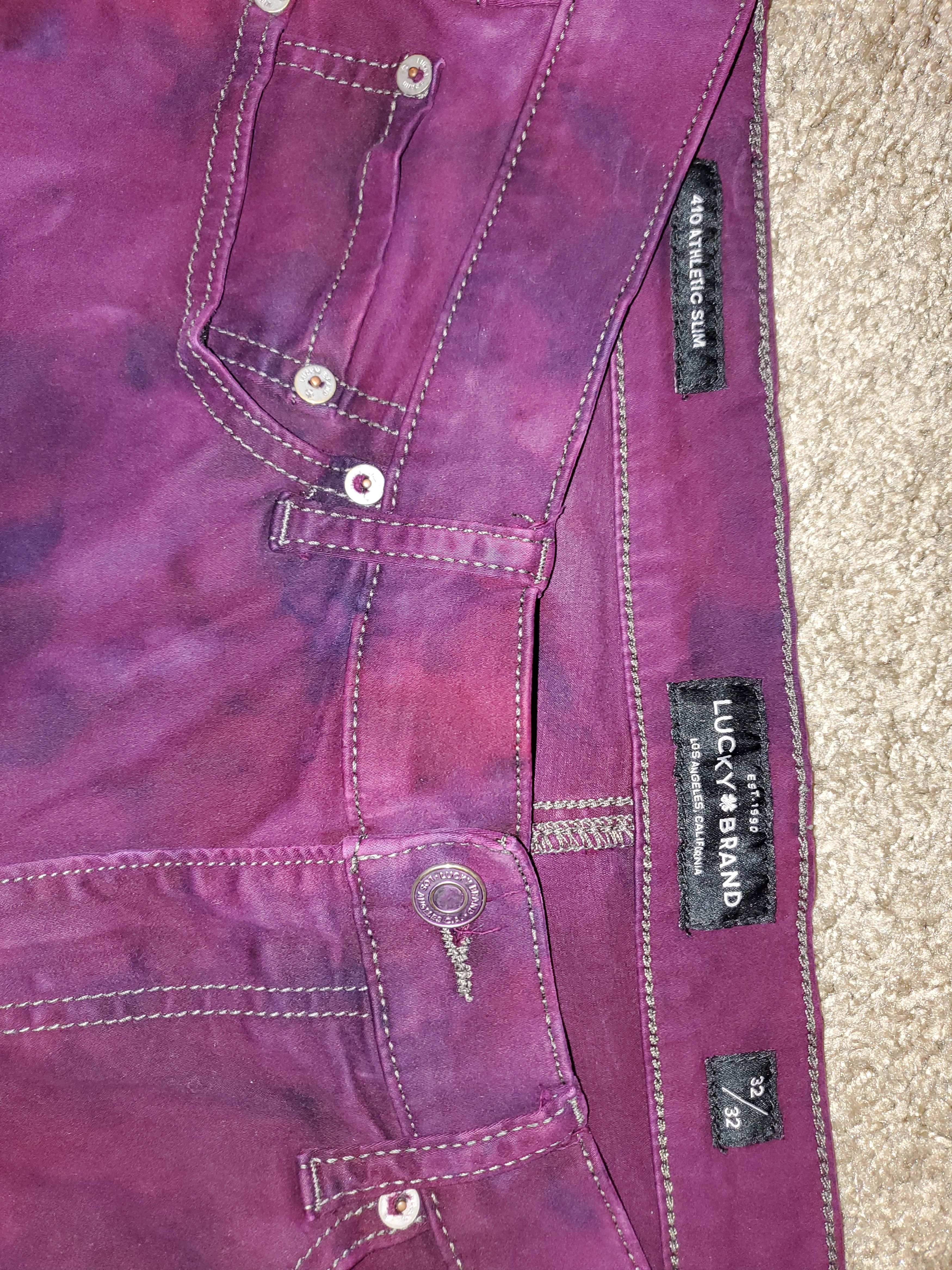 Lucky Brand *NWOT* Unique Lucky Brand Tie-Dye Skinny Jeans (32x32) Size US 32 / EU 48 - 3 Thumbnail