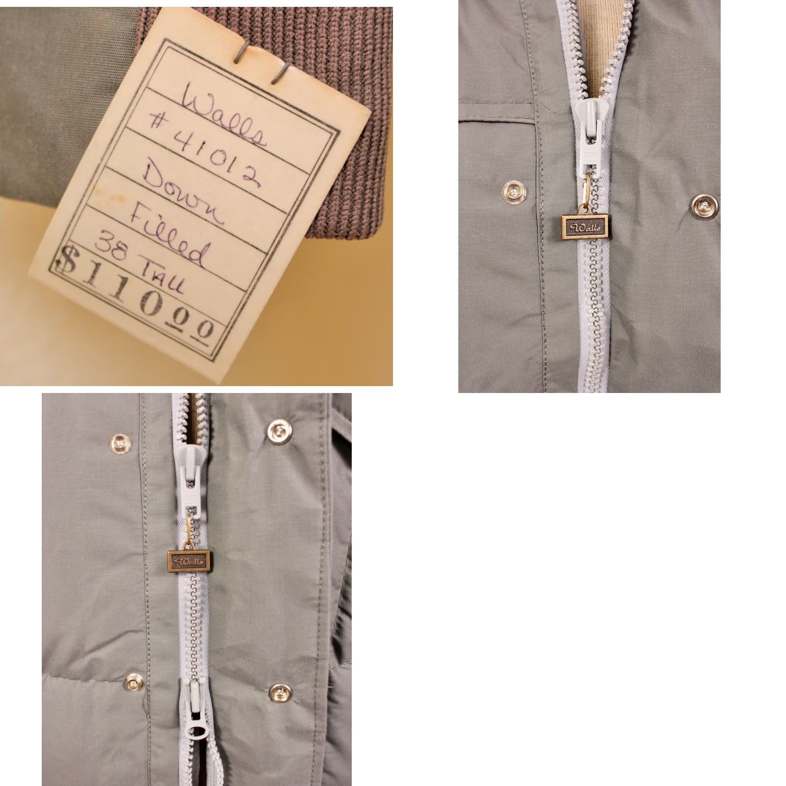 Walls VTG Walls 70s Puffer Coat Grey Cotton Nylon Blend Big & Tall 38 Mens (70s Puffer Coat) Size US XXS / EU 40 - 8 Thumbnail