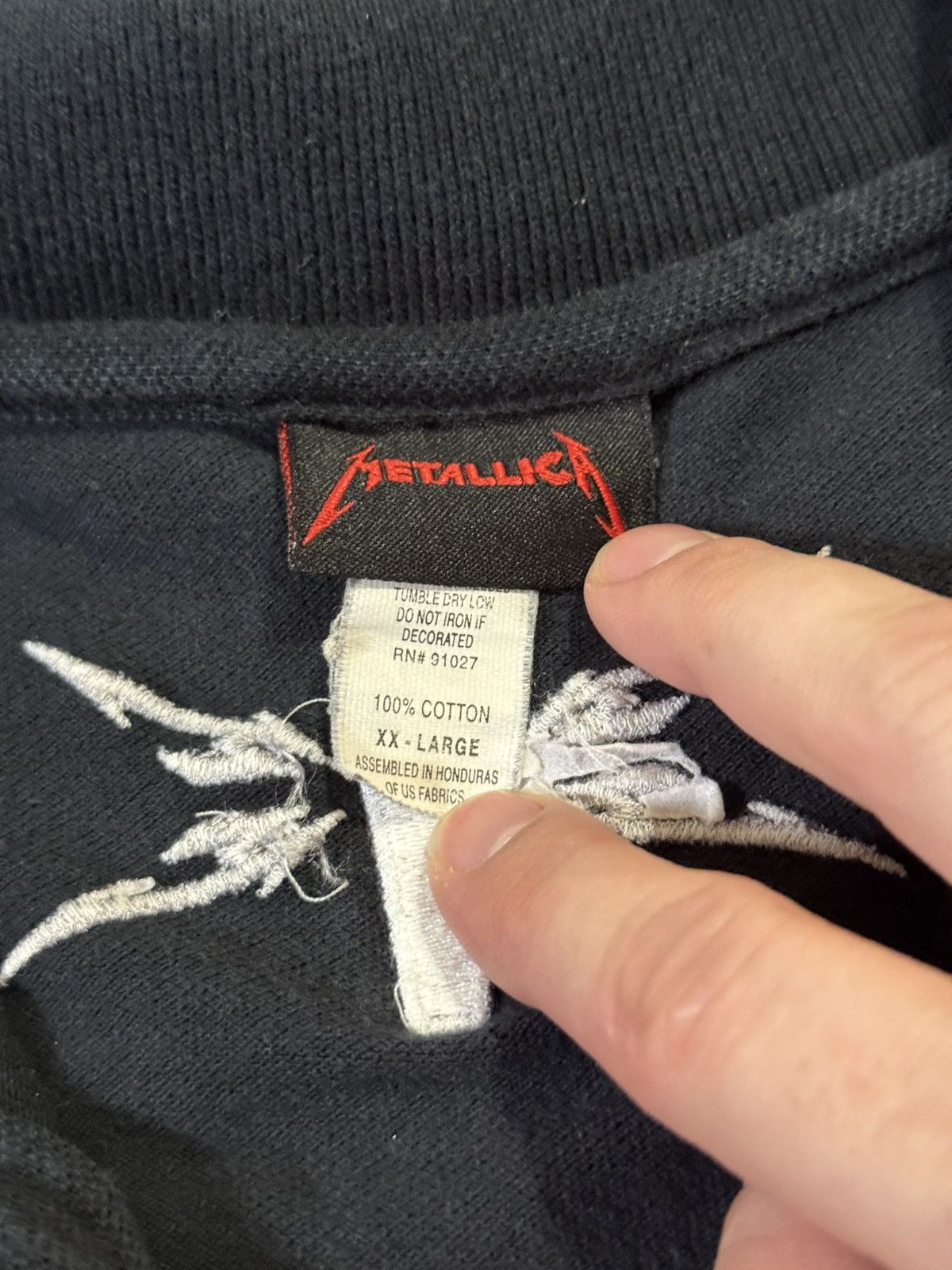 Metallica × Vintage Vintage 90s Metallica Metal Grunge Rare Polo Band Shirt Size US XXL / EU 58 / 5 - 5 Thumbnail