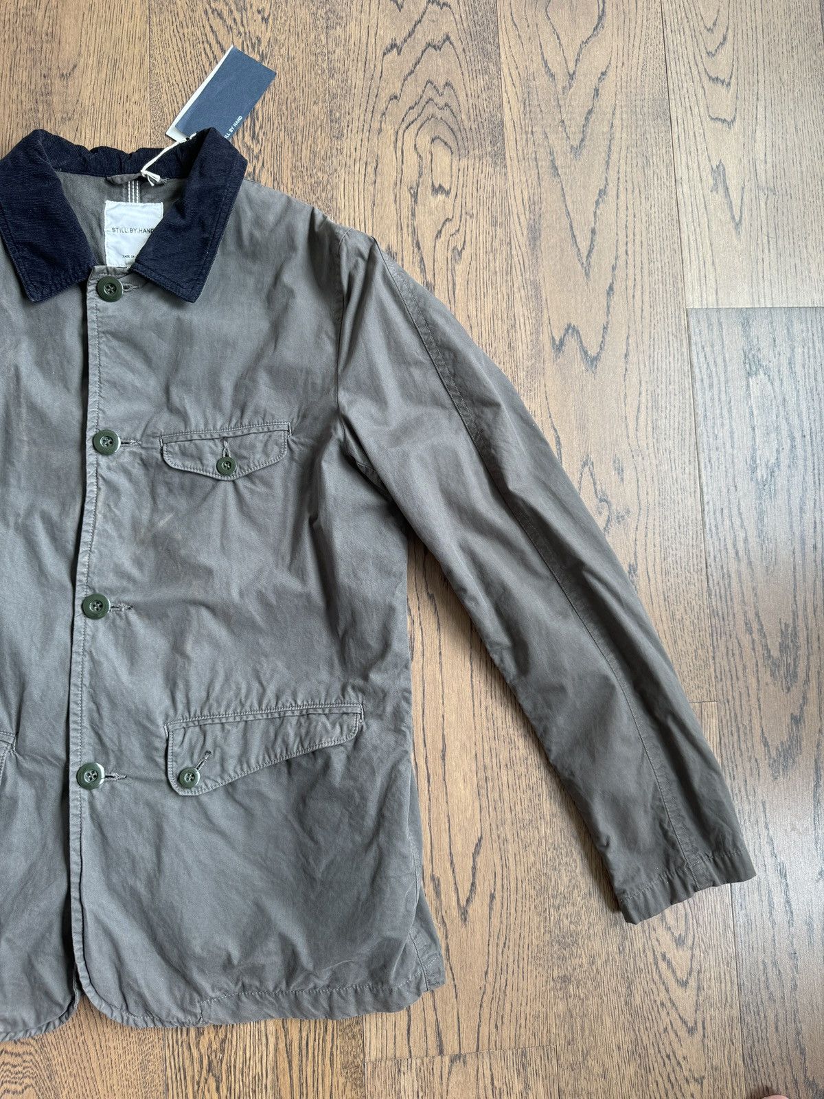 STILL BY HAND Still By Hand Japan Mens Military Khaki Green Hunting Jacket Size US S / EU 44-46 / 1 - 2 Thumbnail