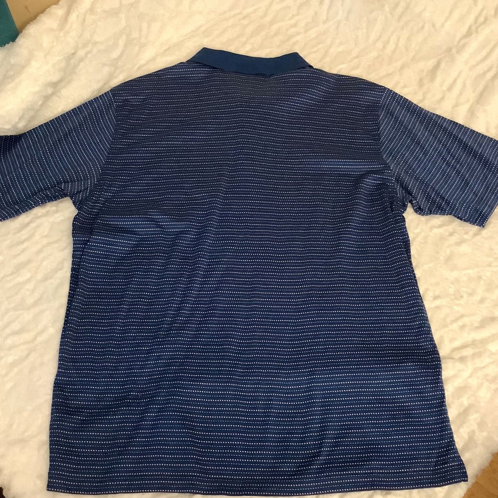 Vintage Alan Flusser Golf Silver Collection Mens Large Blue Short Sleeve Polo Shirt Size US L / EU 52-54 / 3 - 3 Thumbnail