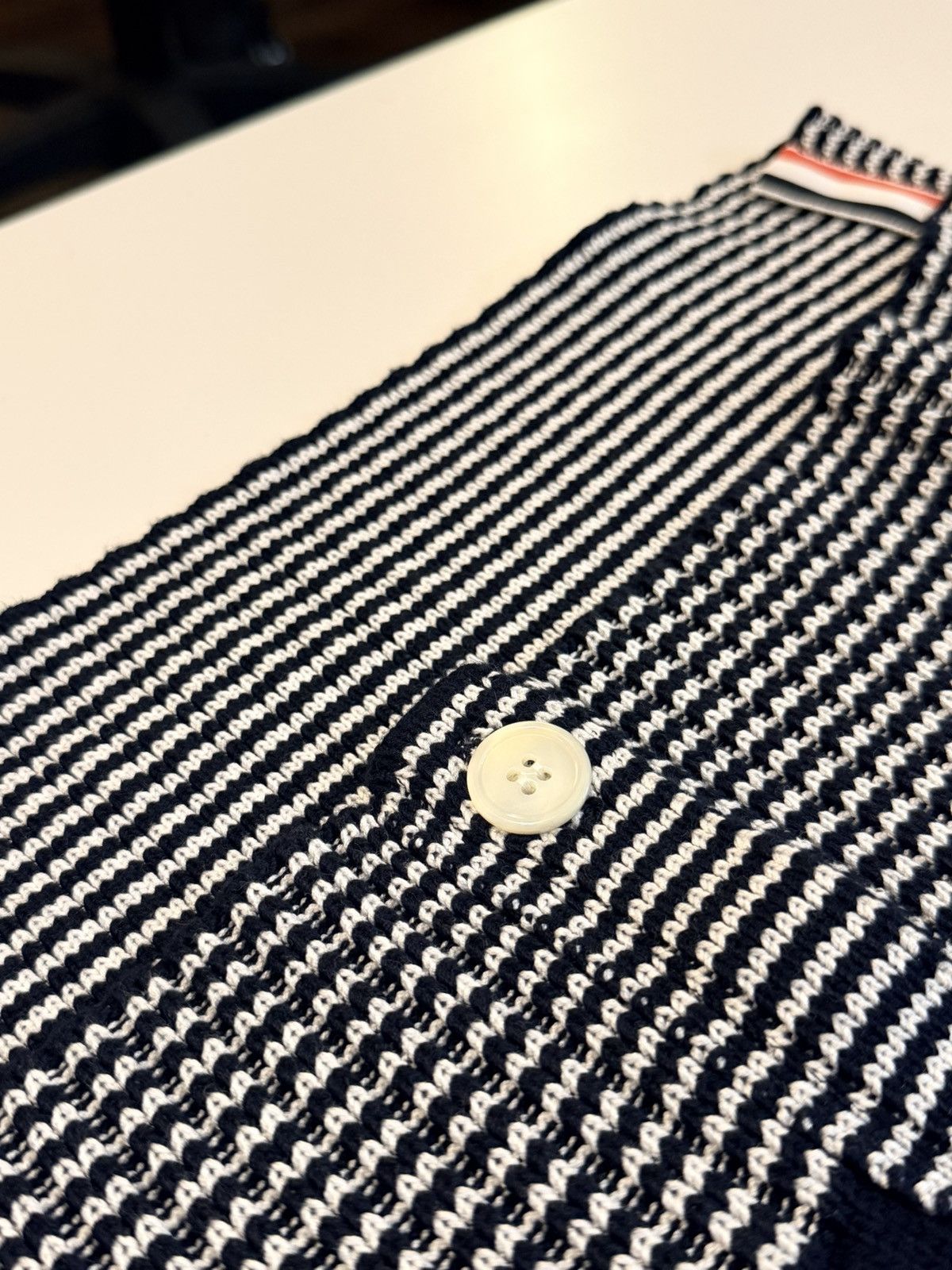 Thom Browne Thom Browne Men’s Hector Intarsia Cotton Cardigan Size US M / EU 48-50 / 2 - 7 Thumbnail
