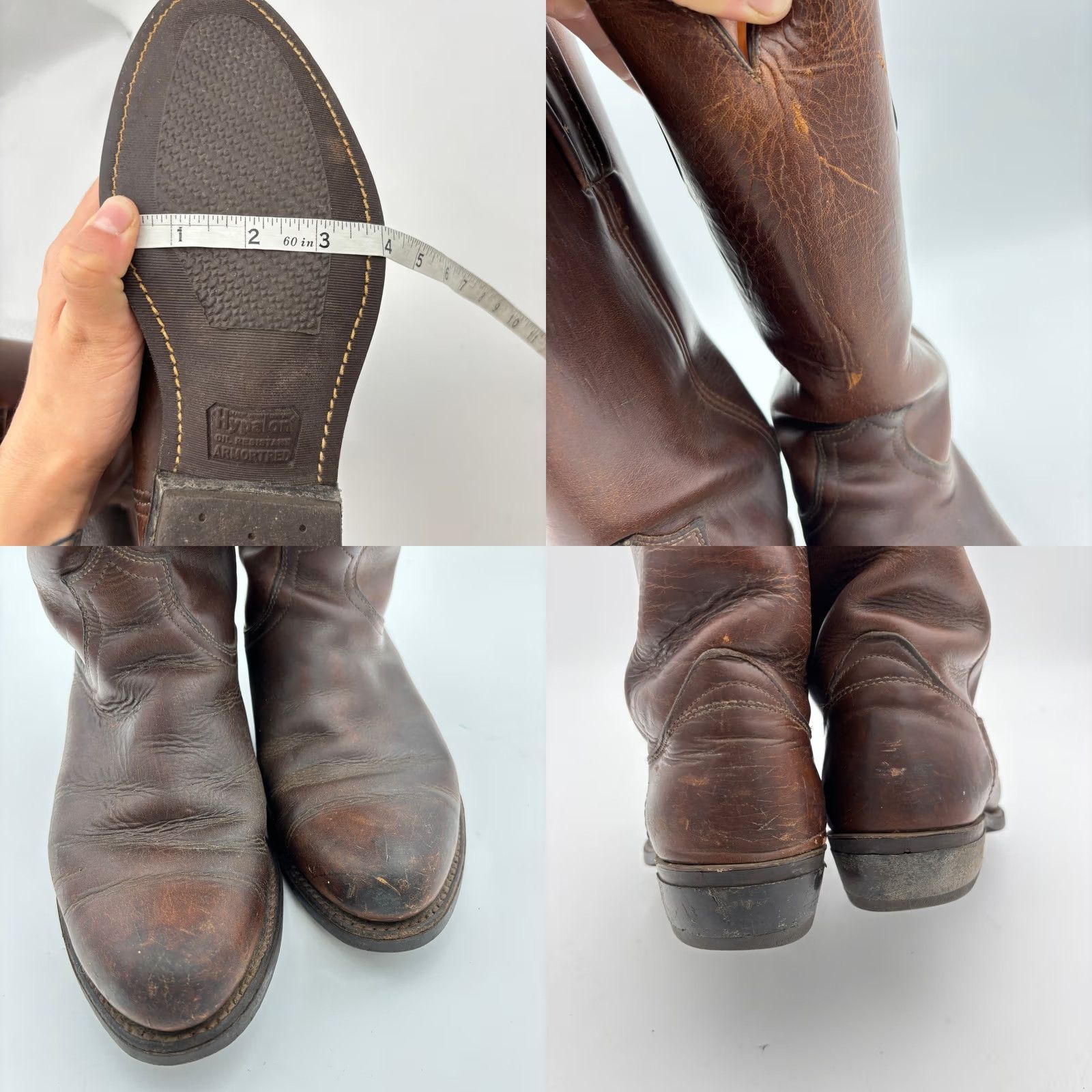 Frye VINTAGE Frye Black Label Leather Roper Boots Men 7D Western Workwear Boots Mens 7D Brown Leather Western 60s Size US 7 / EU 40 - 9 Thumbnail