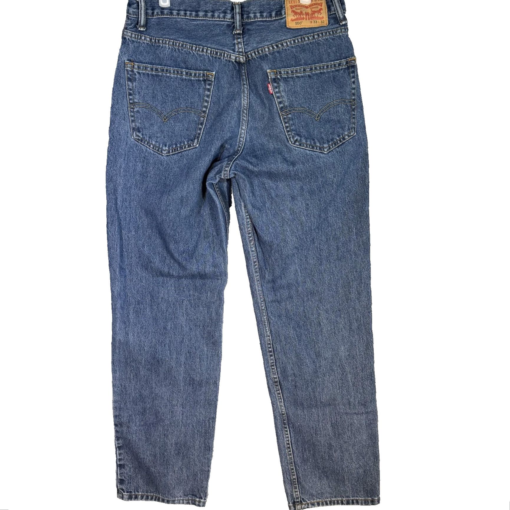 Levi's Levi's 550 Jeans Men 33x32 Relaxed Tapered Denim Classic Blue 100% Cotton Mens Jeans 5-Pocket USA 90s Retro Vintage N/A Size US 33 - 2 Thumbnail