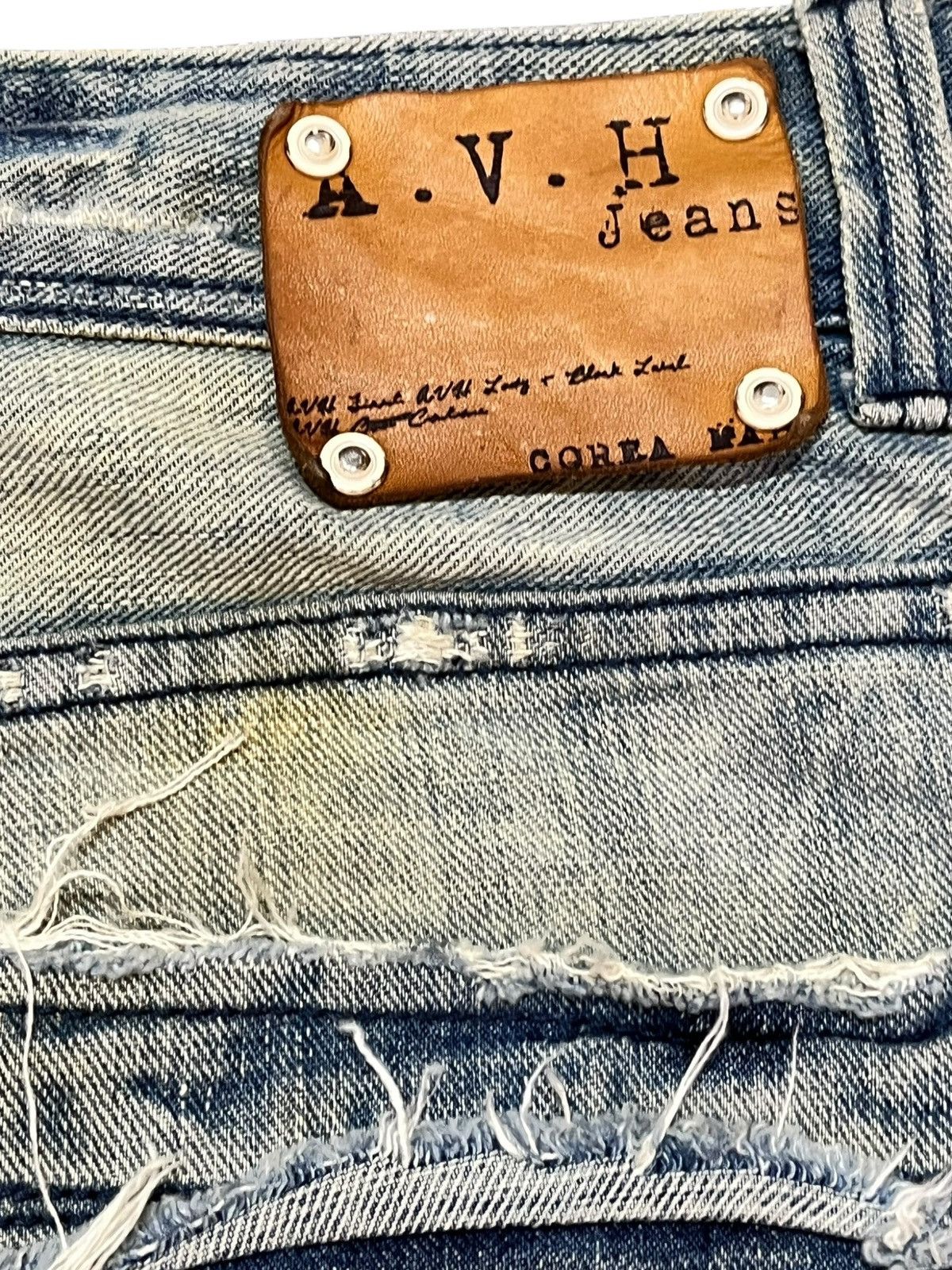 Hysteric Glamour Vintage A.V.H Baggy Skater Mudwash Distressed Denim Size US 33 - 8 Thumbnail
