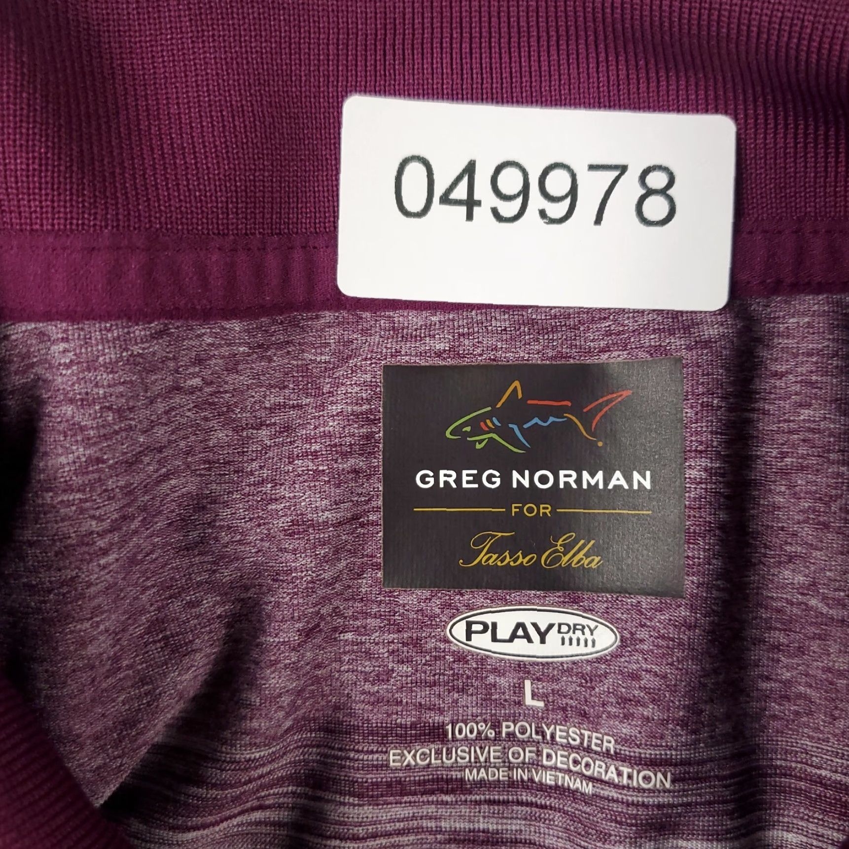 Vintage Greg Norman Polo Shirt Mens Large Purple Striped Golf Casual Short Sleeve Shirt Size US L / EU 52-54 / 3 - 6 Thumbnail