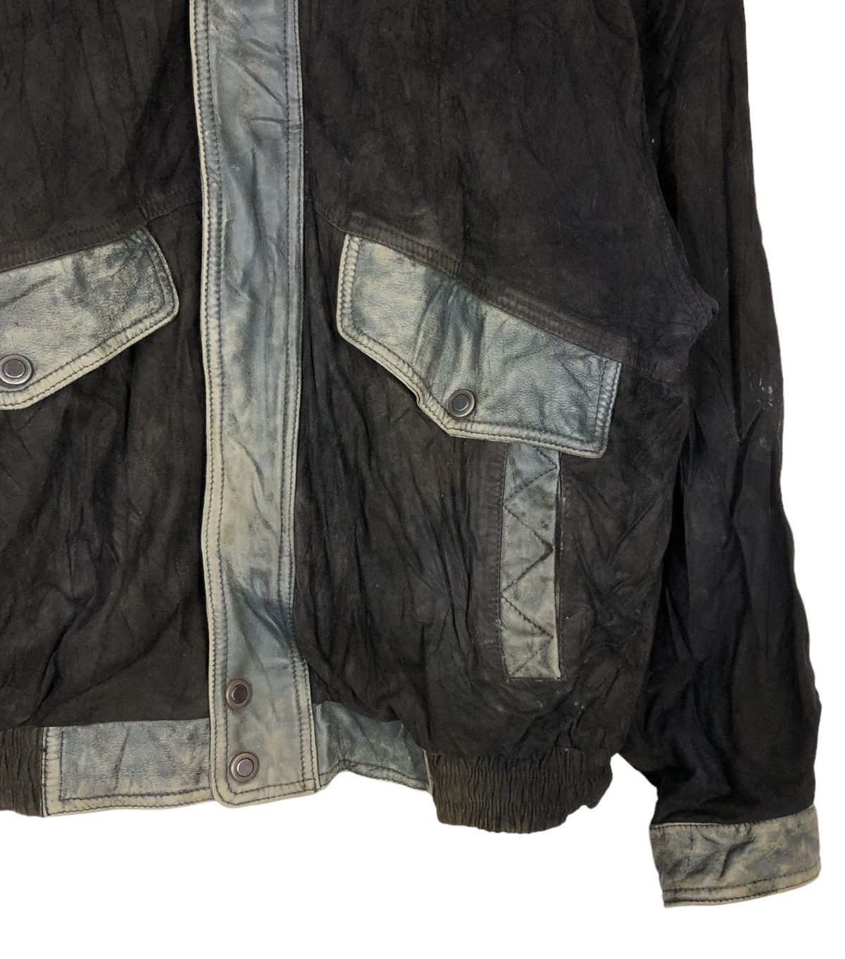 Japanese Brand 🔥VINTAGE BIKER GENUINE LEATHER JACKET CARGO JAPAN MADE Size US L / EU 52-54 / 3 - 7 Thumbnail