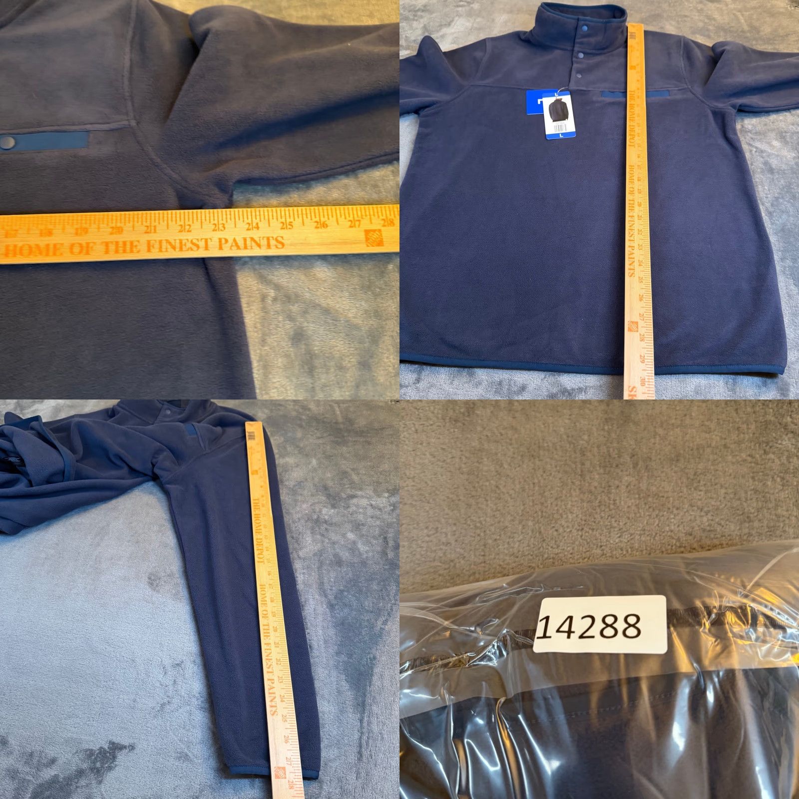 Vintage 32 Degrees Heat Fleece Sweatshirt Pullover Snap Neck Mens L Blue NWT Size US L / EU 52-54 / 3 - 8 Thumbnail