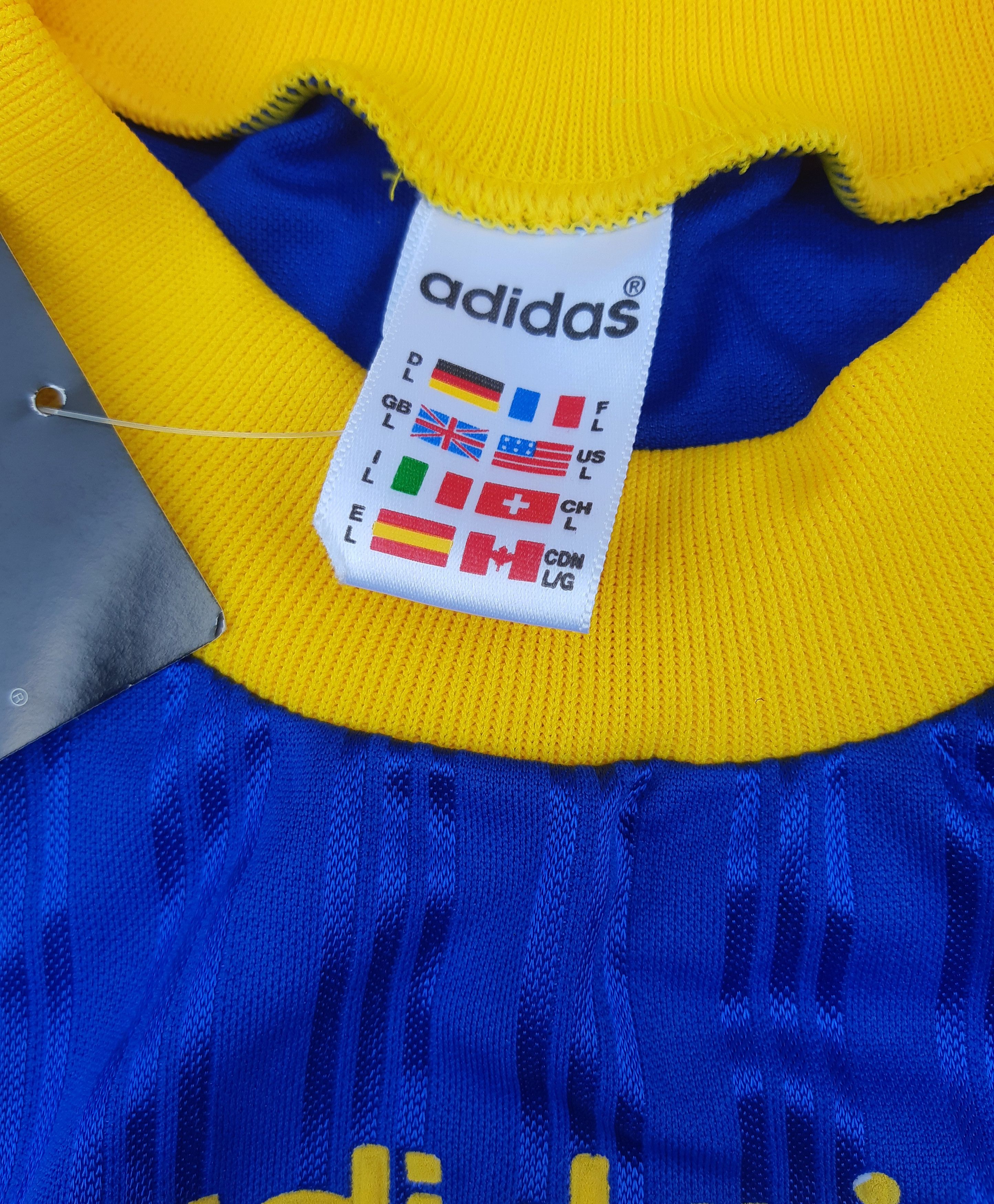 Adidas Vintage 90s ADIDAS Soccer Jersey Made in England size L NWT Size US L / EU 52-54 / 3 - 4 Thumbnail