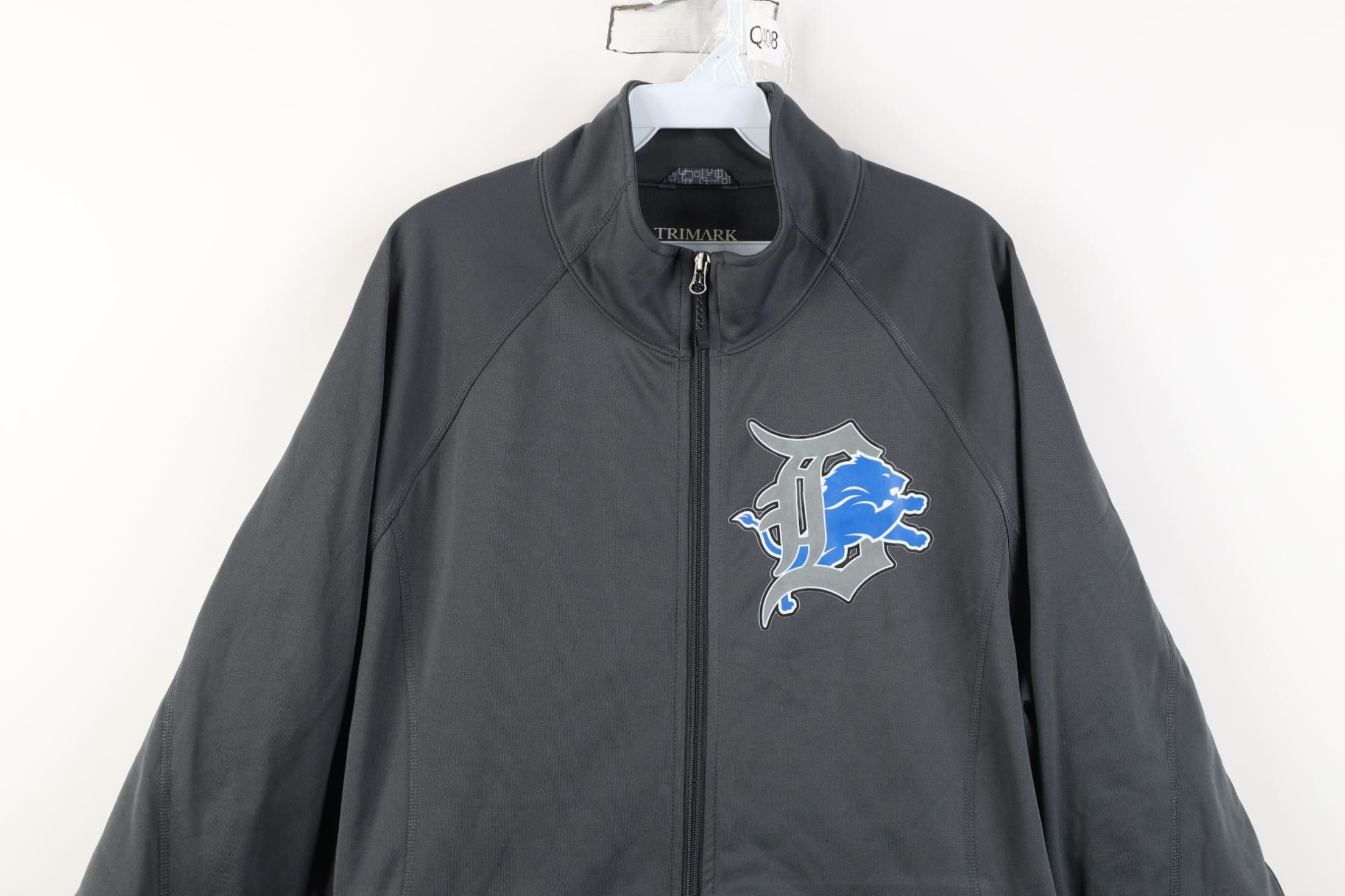 Vintage Y2K Tigers Lions Mashup Full Zip Jacket Gray Polyester Size US XL / EU 56 / 4 - 2 Thumbnail