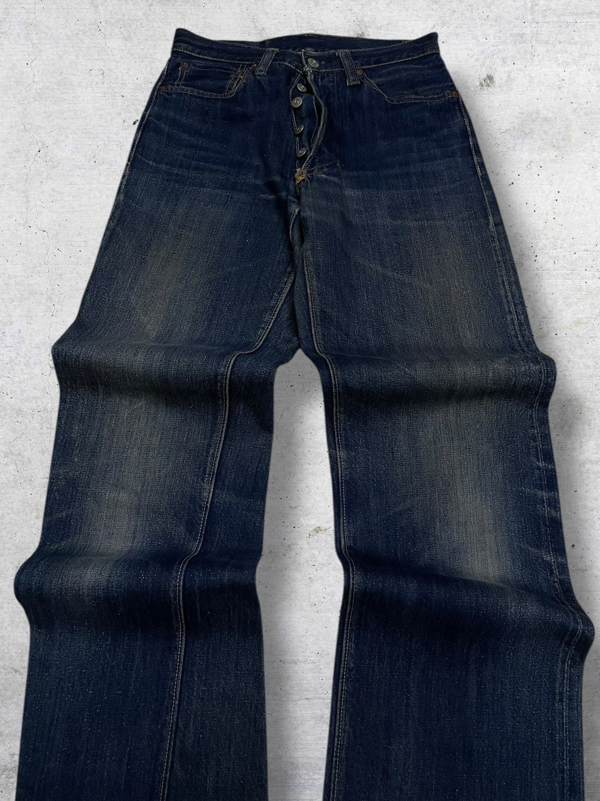 Sugar Cane VINTAGE SUGAR CANE JAPAN DESIGNER 90S OG SELVEDGE DENIM Size US 27 - 4 Thumbnail
