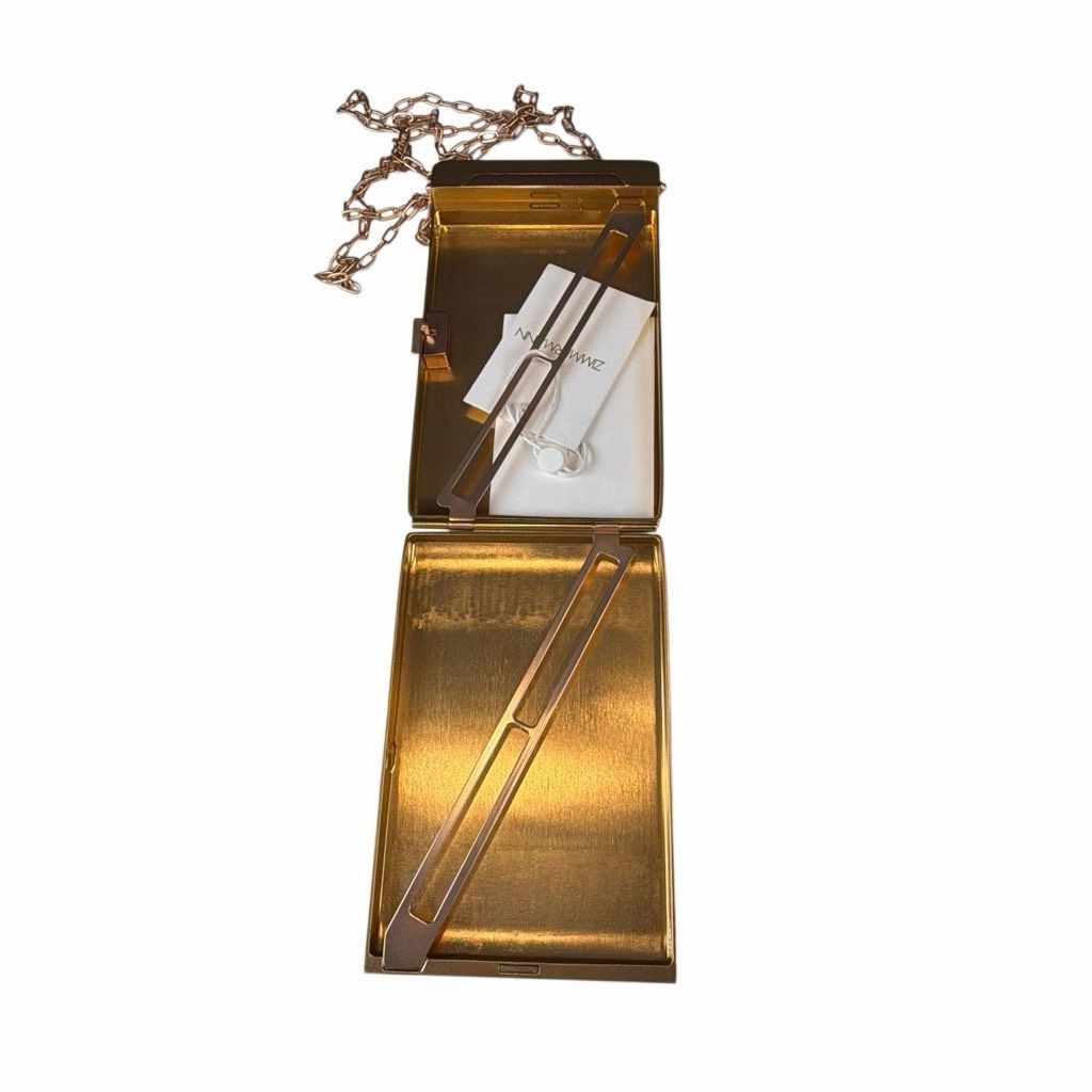 Zimmermann NWT Zimmermann Chocolate Enamel Cigarette Case Bag Gold Meta Size ONE SIZE - 4 Thumbnail